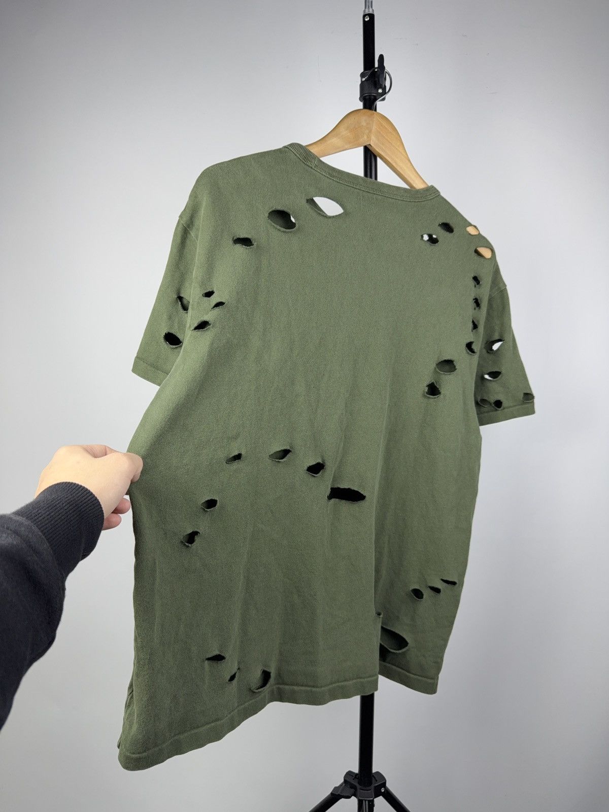 Polo Ralph Lauren 00s Vintage Polo Ralph Lauren Distressed Grunge Army Y2K Tee Size US L / EU 52-54 / 3 - 9 Thumbnail