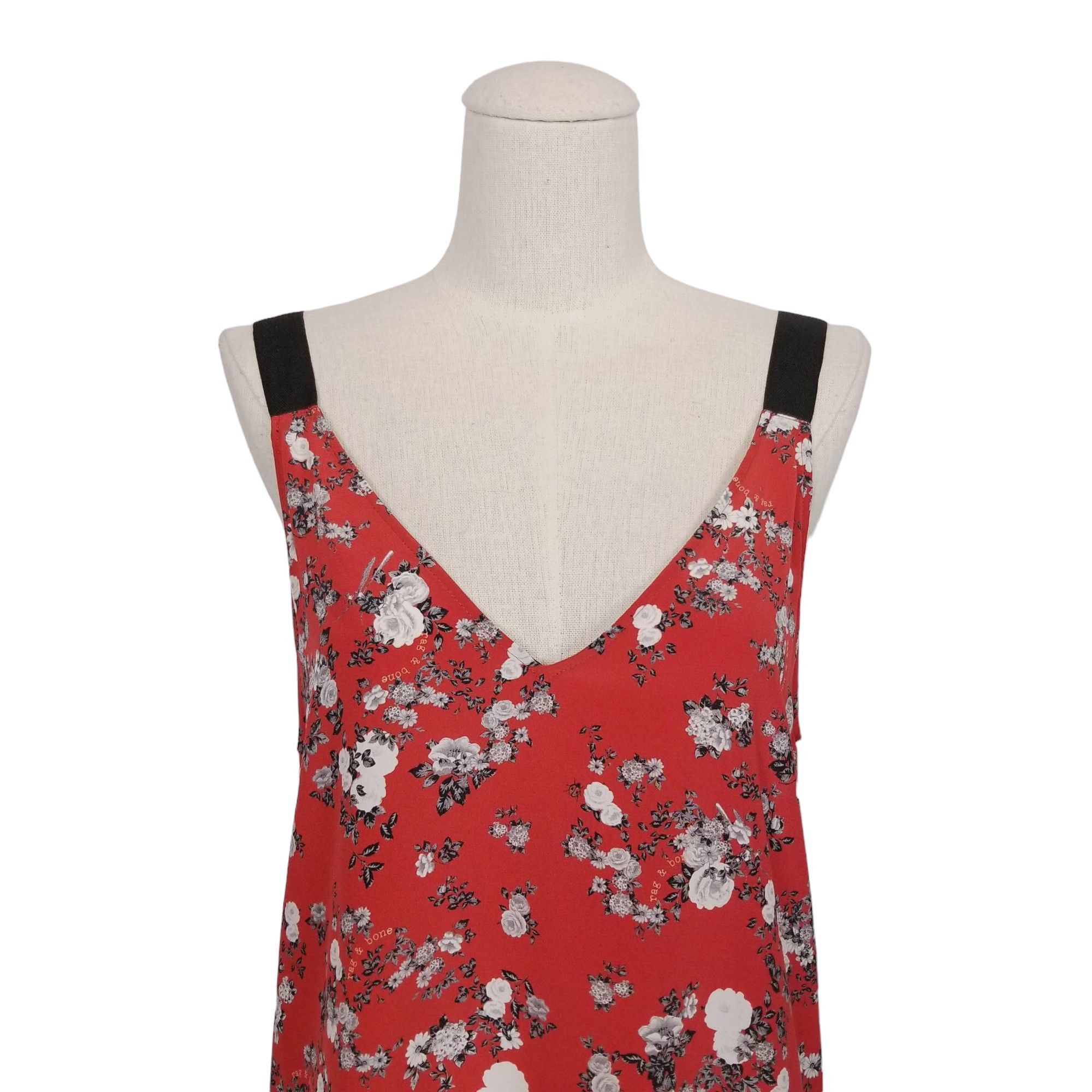 Rag & Bone Zac Asymmetrical Floral Print Silk Dress Size S / US 4 / IT 40 - 2 Thumbnail