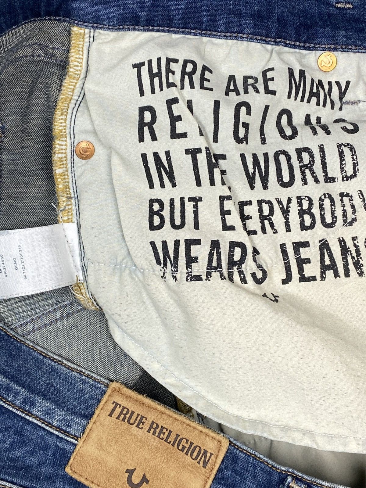 True Religion True Religion Blue Denim Jeans Relaxed Slim Japanese Y2K Size US 34 / EU 50 - 13 Thumbnail