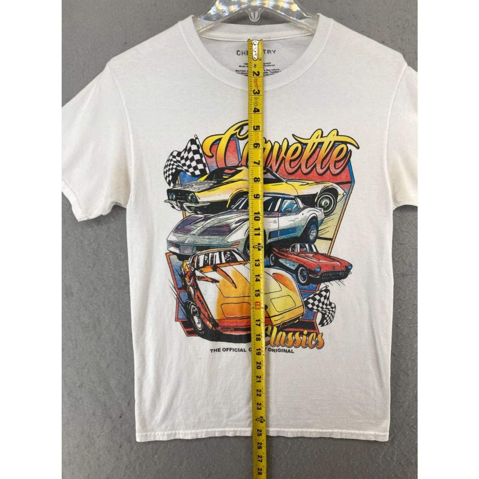 Alchemist Real Chemistry Corvette Cars Mens TShirt Small White Graphic Print Vintage No Size US S / EU 44-46 / 1 - 3 Thumbnail