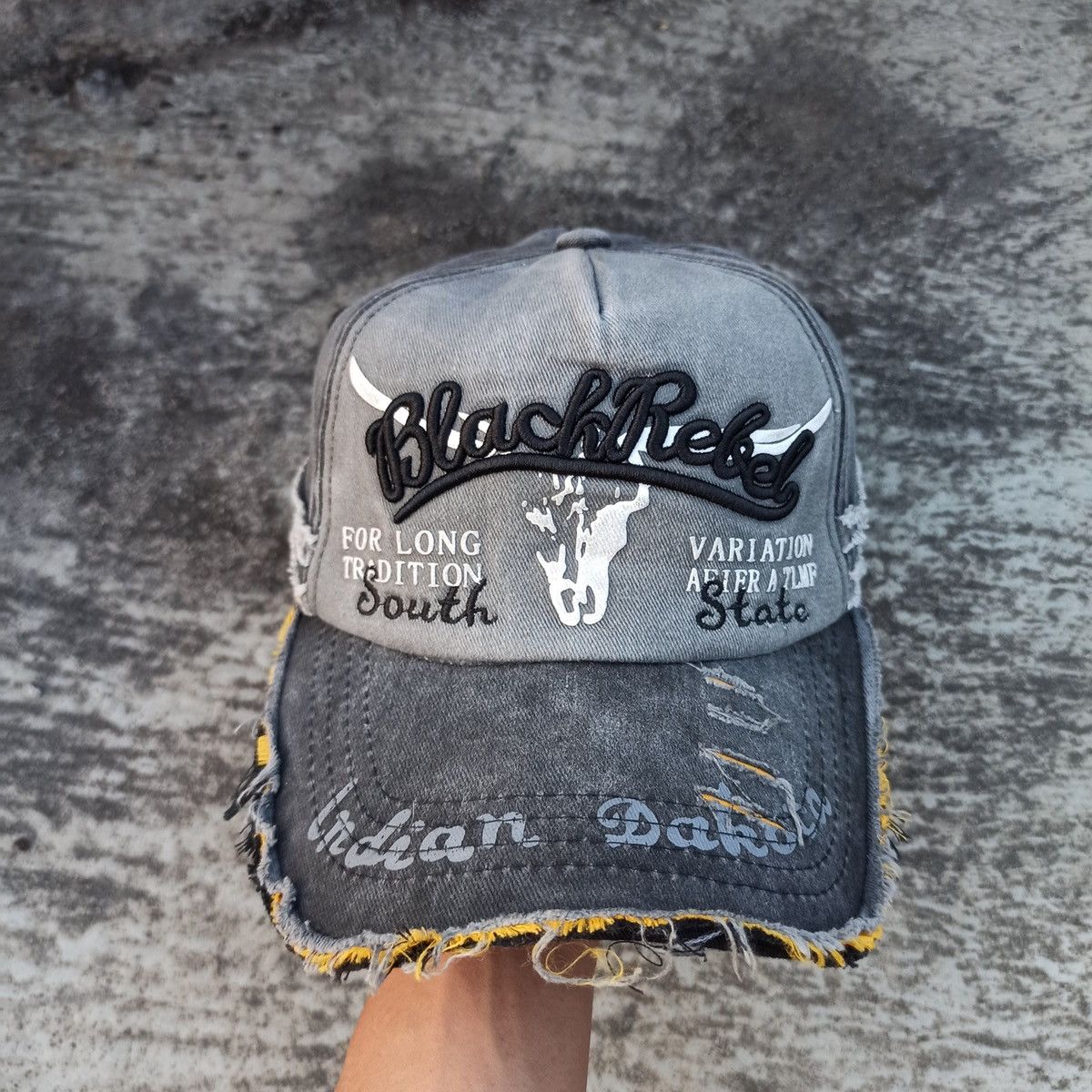 14th Addiction × Cowboy Equipment SICK,, wash distressed, black rabel hat Size ONE SIZE - 1 Thumbnail
