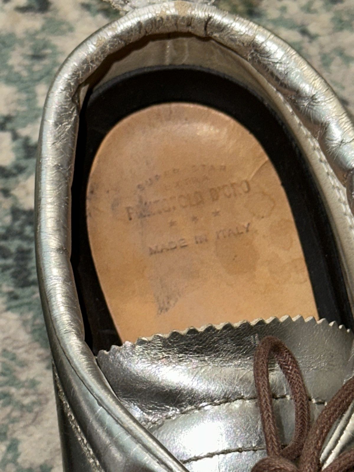 C.P. Company C.P. Company x Pantofola D'oro Oxford Leather Silver Shoes Size US 5 / EU 37 - 13 Thumbnail