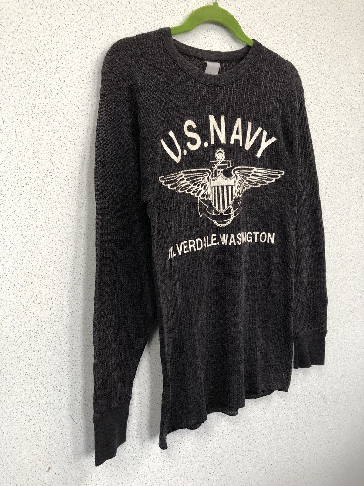 Vintage US Navy Washington Long Sleeve Tshirt Size US L / EU 52-54 / 3 - 5 Thumbnail