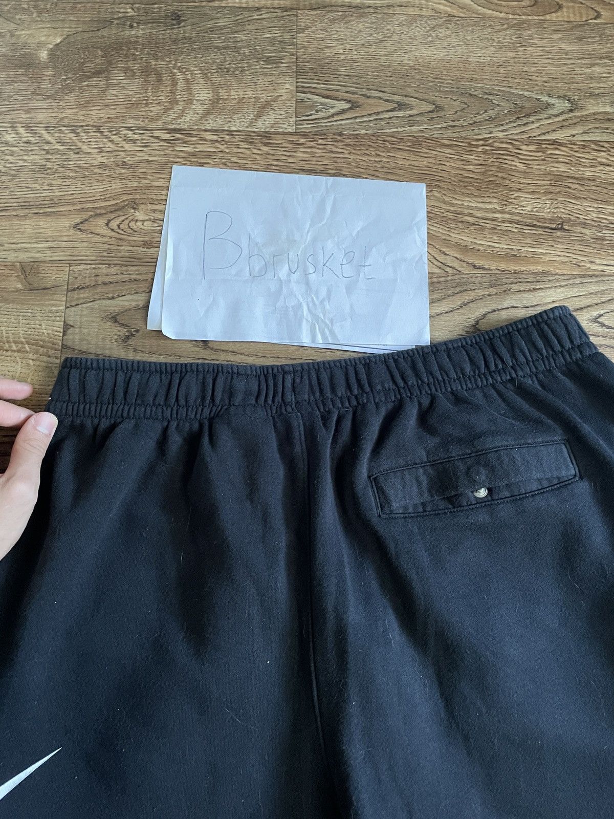 Nike Nike Big Swoosh Shorts Black large vintage sportswear Size US 33 - 18 Thumbnail