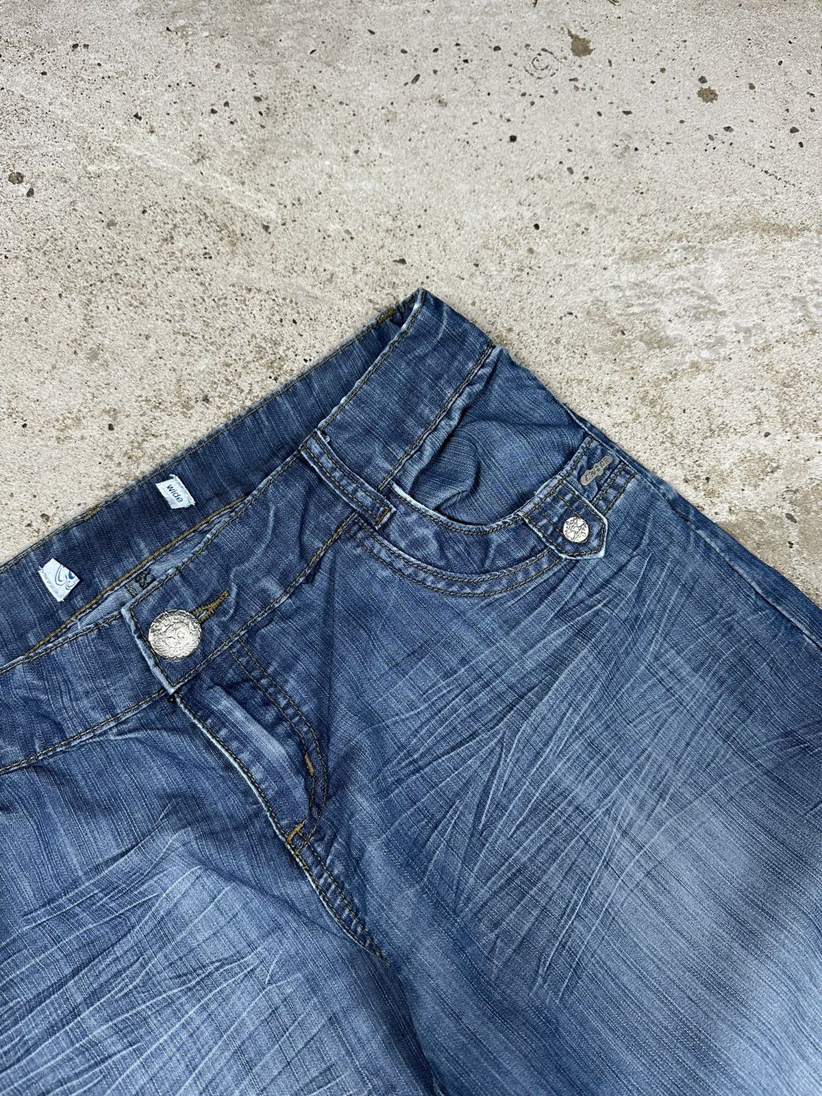 If Six Was Nine × Japanese Brand × Vintage ULTRA WIDE Vintage Y2K Flare Bootcut Denim Pants Size US 30 / EU 46 - 8 Thumbnail