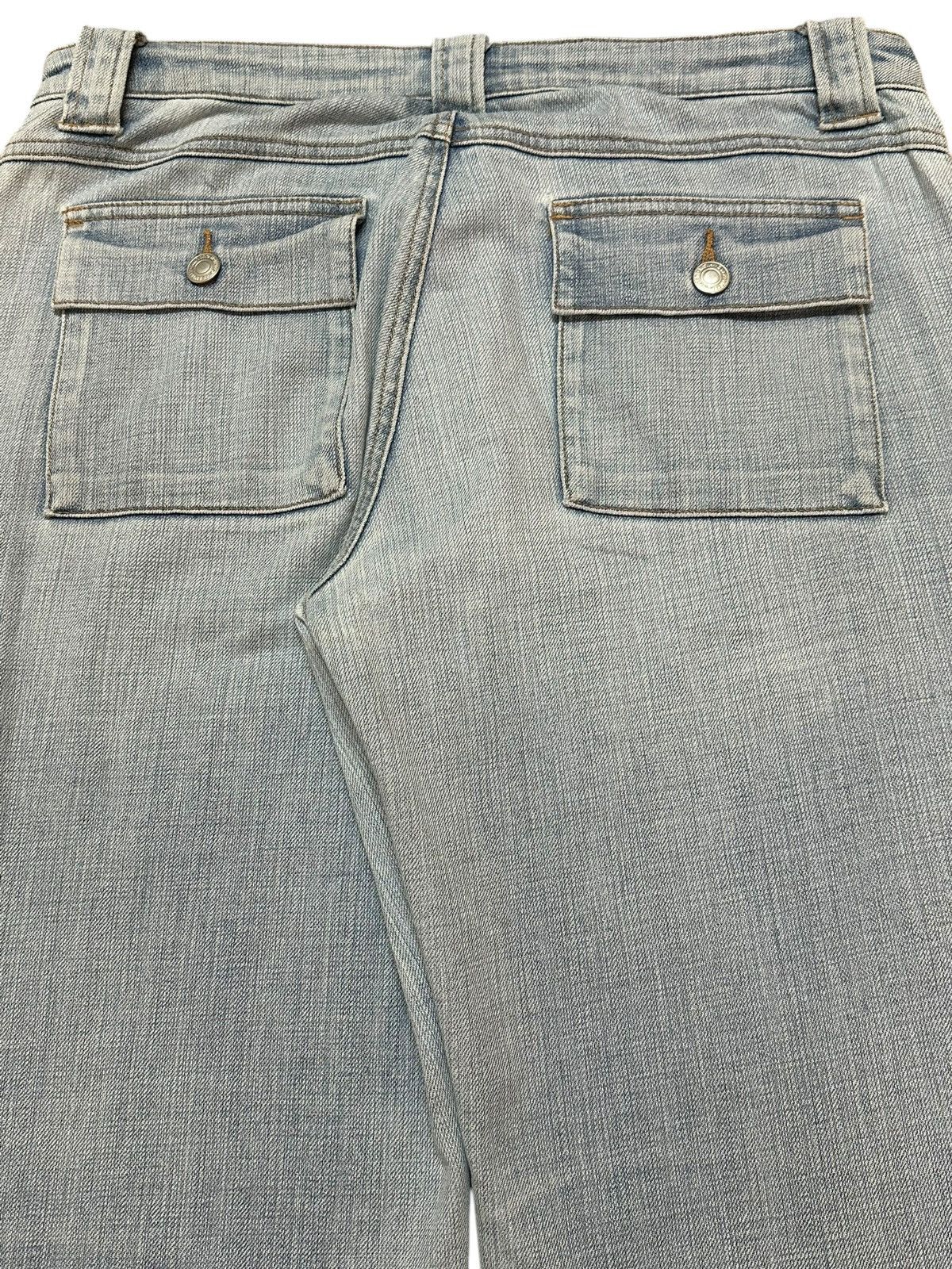Vintage Japanese Brand Bush Pants Faded Wash Wide Leg Jeans