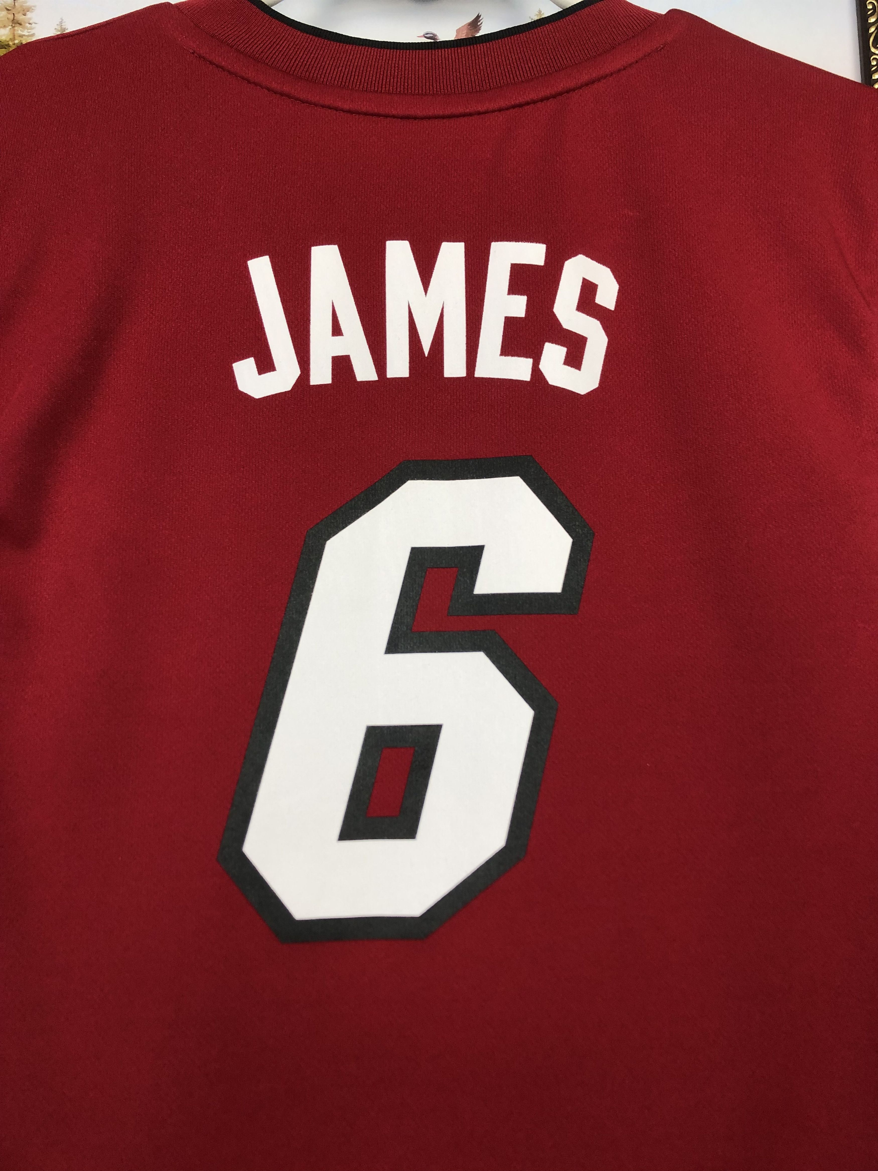 Adidas Vintage Miami Heat NBA Red Jersey #6 James King Tee Size US S / EU 44-46 / 1 - 13 Thumbnail