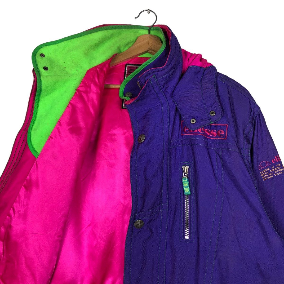 Japanese Brand 🔥Vintage Ski Jacket Multi Colour Ellesse Italy Cargo Pocket Size US M / EU 48-50 / 2 - 12 Thumbnail