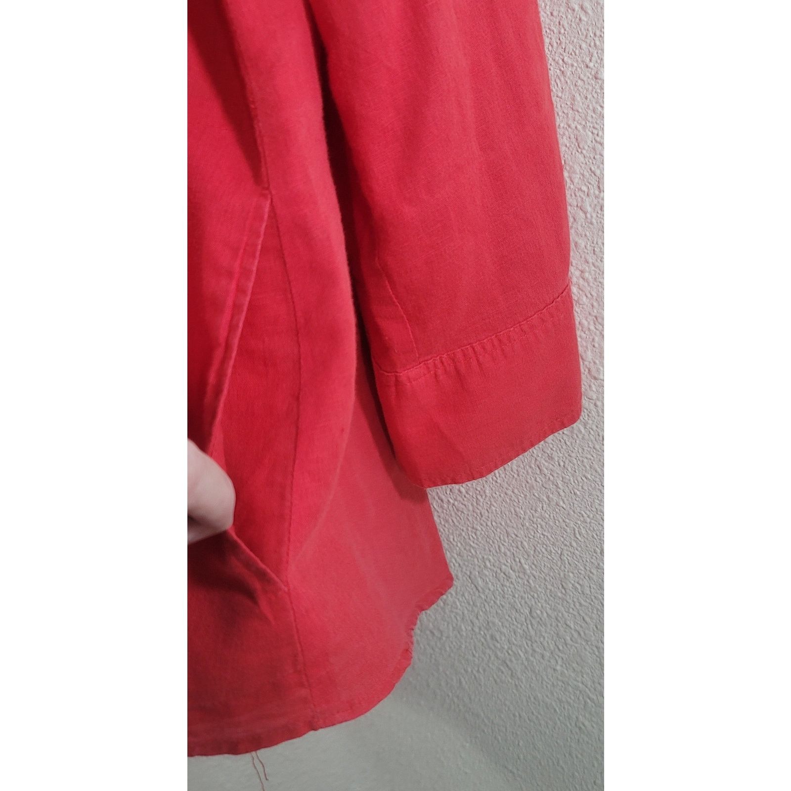 Other Chaus Sport Red Hidden Button Up Pointed Collard Top XL Soft Size XL / US 12-14 / IT 48-50 - 6 Thumbnail