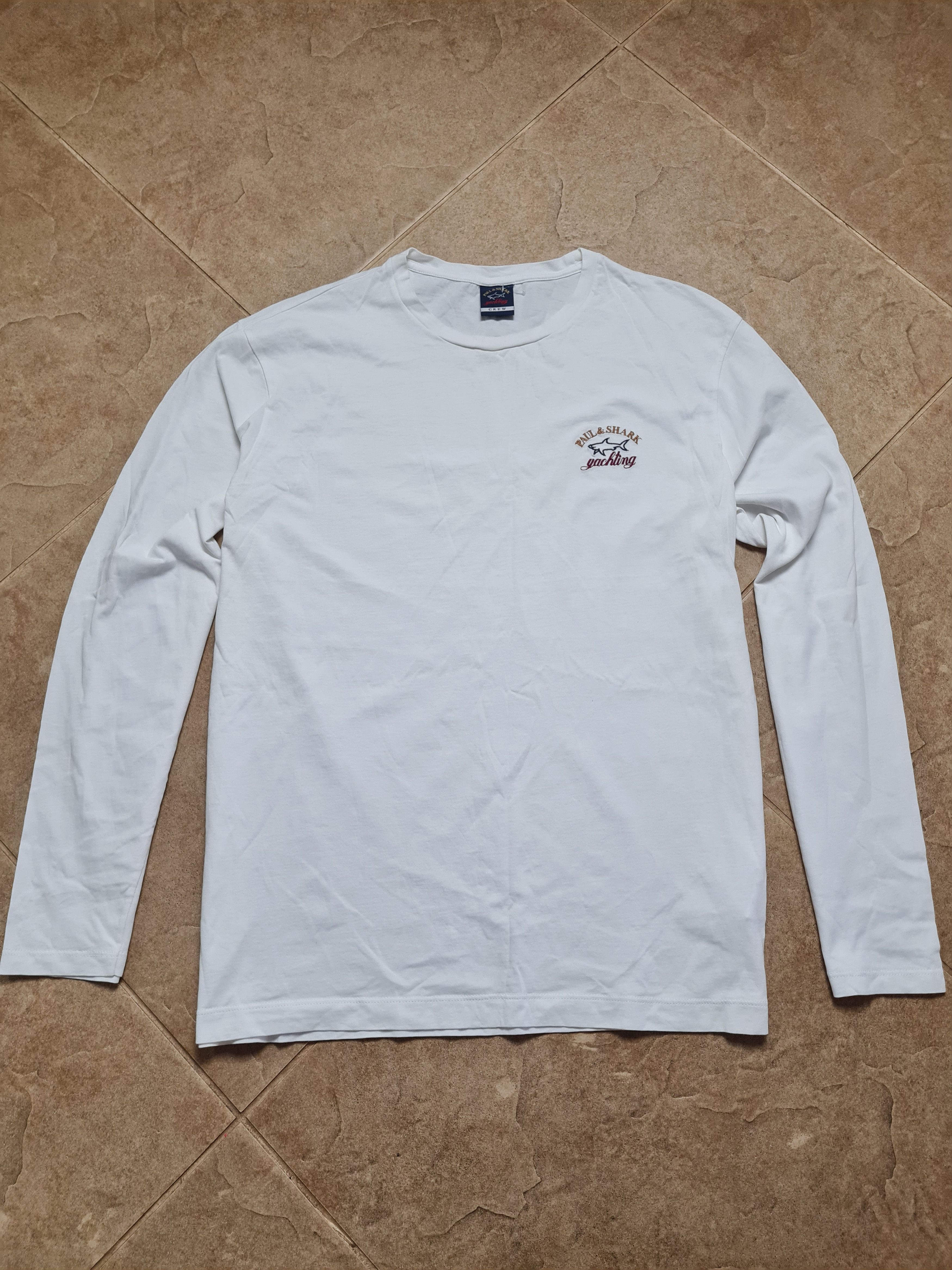 Paul & Shark Authentic Paul & Shark White Long Sleeve Tee Yachting Logo Size US L / EU 52-54 / 3 - 3 Thumbnail