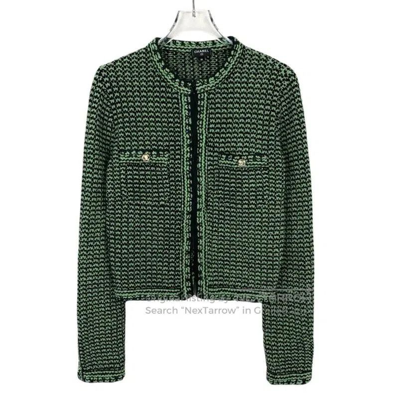 Chanel Chanel Green Cashmere Women's Jacket . Size XS / US 0-2 / IT 36-38 - 1 Thumbnail
