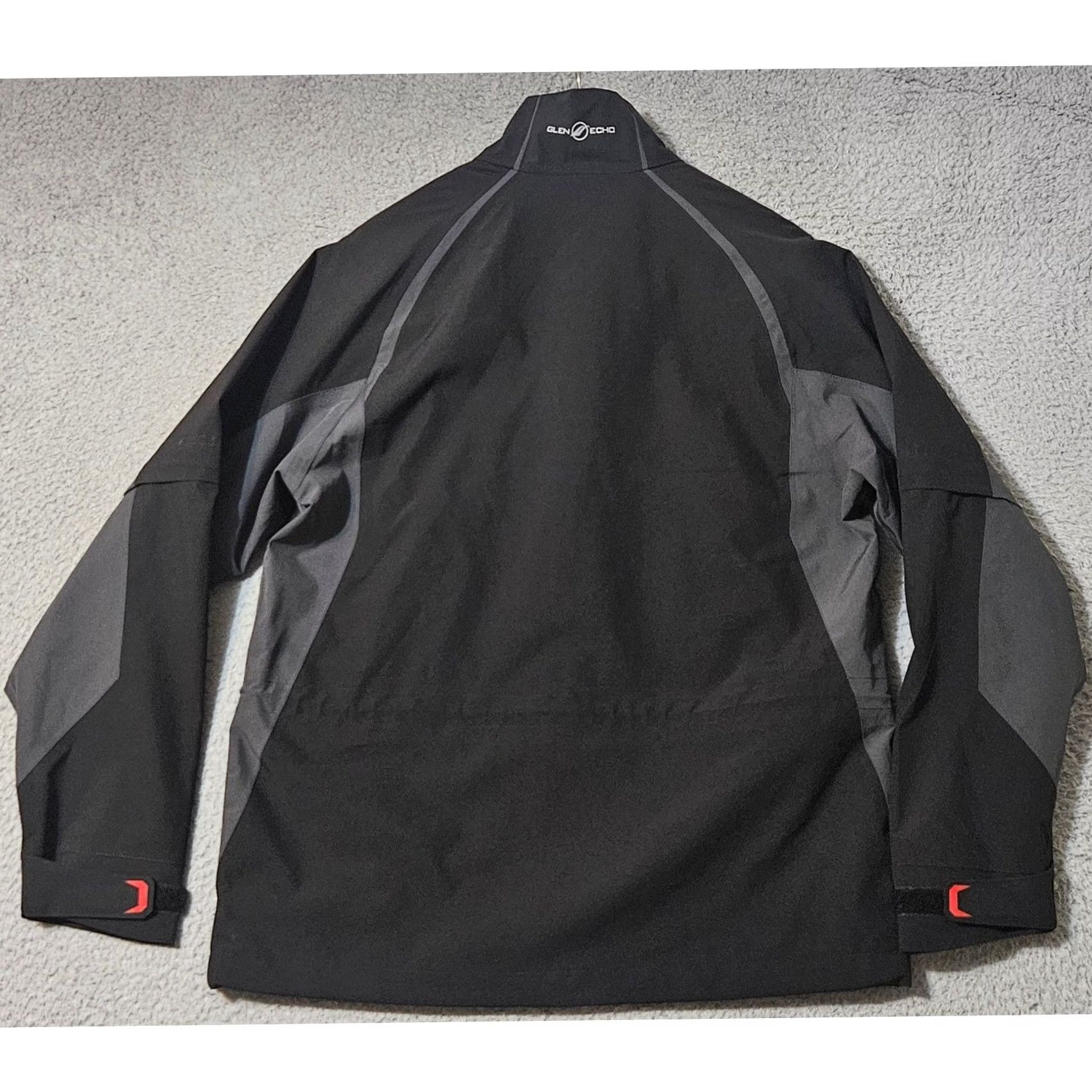 Vintage Glen Echo Rain Jacket Full Zip Off Sleeves Mens Size Small Black Red Jacket Size US S / EU 44-46 / 1 - 3 Thumbnail