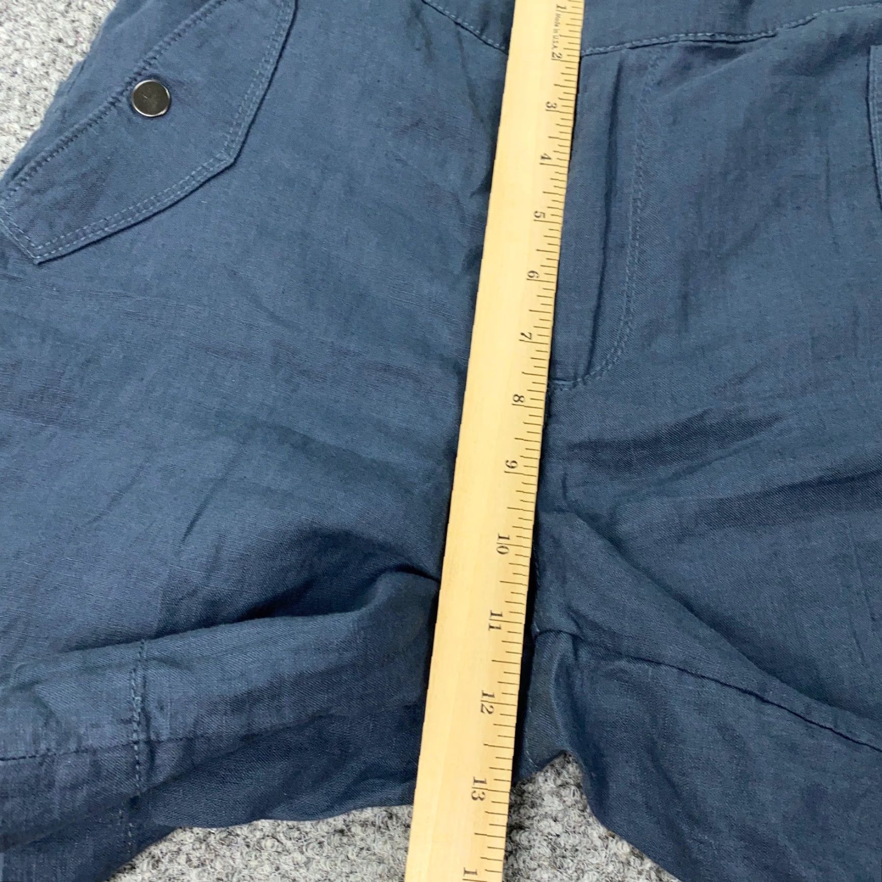 Athleta VINTAGE Athleta Linen Shorts Womens Size 6 Casual Lightweight Blue High Rise Chino Size 28" / US 6 / IT 42 - 7 Thumbnail