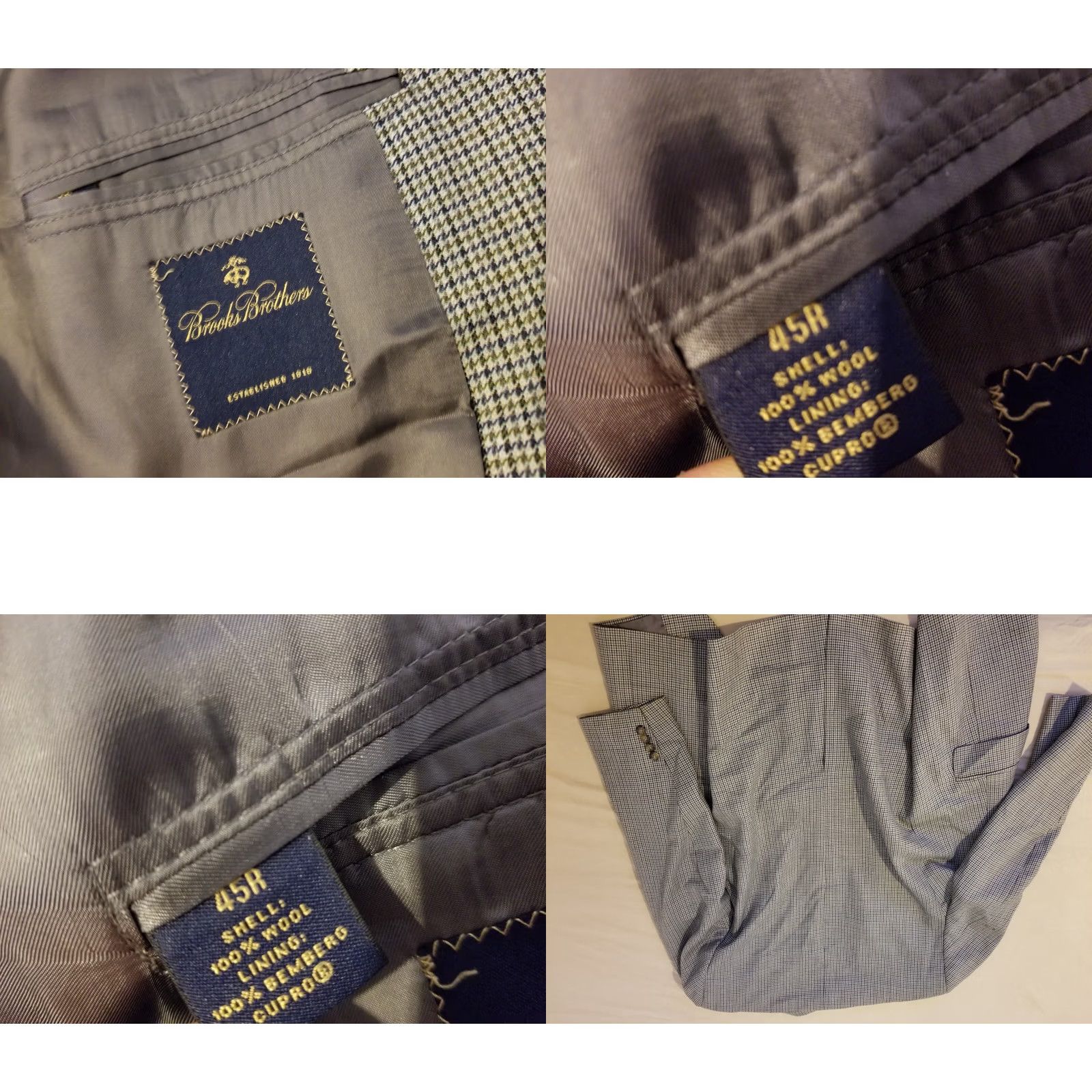 Brooks Brothers Mens Brooks Brothers Wool Blazer 45R Grey Gray 44R 46R Size 48R - 8 Thumbnail