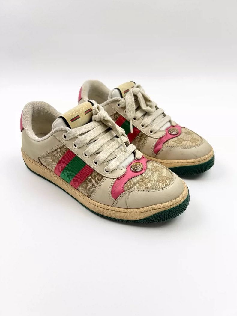 Gucci Gucci Classic Pink Dirty Shoes Size 37-2505 Size US 6.5 / EU 39-40 - 2 Thumbnail