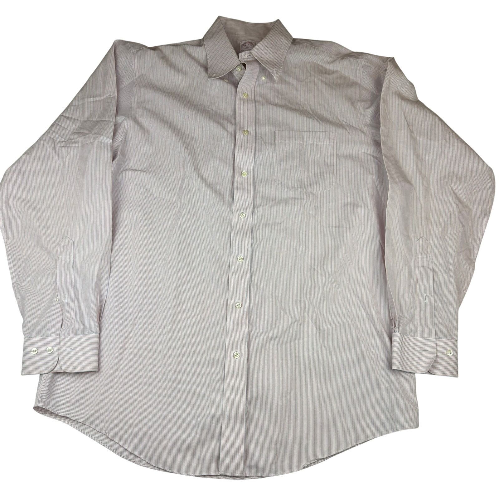 Brooks Brothers Brooks Brothers 16.5 34/35 Non-Iron Button Down Shirt Size US XL / EU 56 / 4 - 2 Thumbnail
