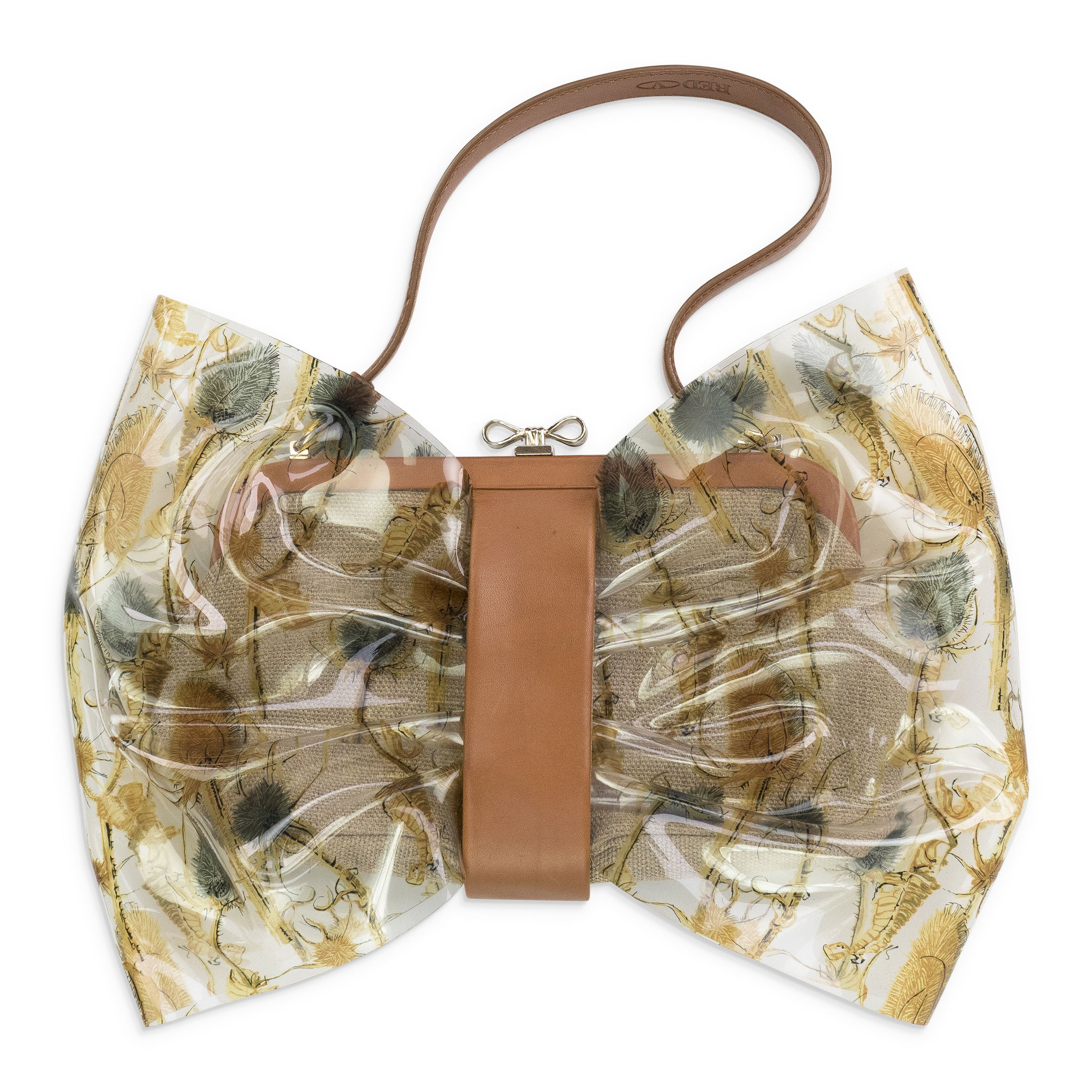 RED Valentino CLEAR/BROWN CLEAR PVC SINGLE SHOULDER BAG SIZE OS