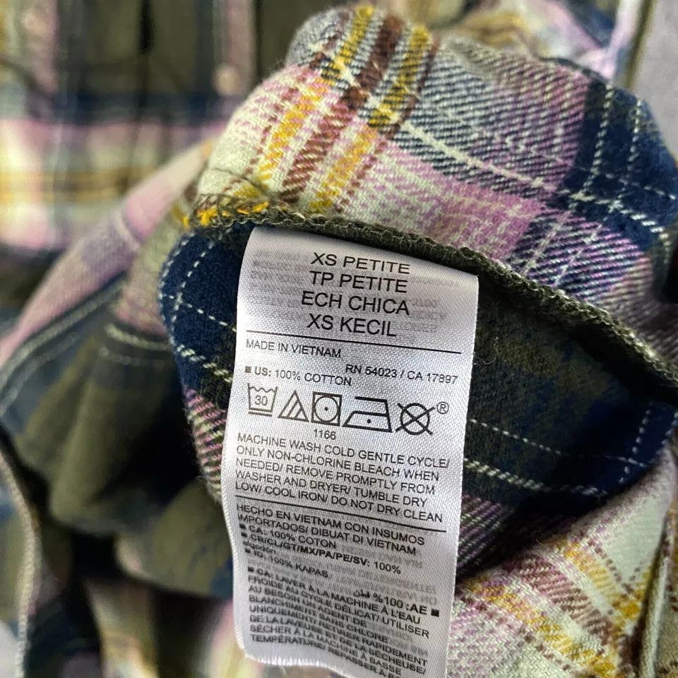 Old Navy Old Navy Flannel Top Women's XS Petite Boyfriend Shirt Plaid Size XS / US 0-2 / IT 36-38 - 7 Thumbnail