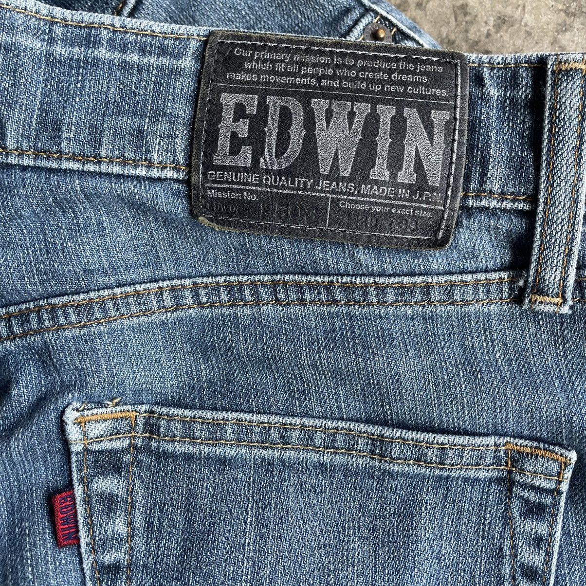Edwin 🔥Vintage Edwin F503 Stoned Washed Distress Denim Jeans Size US 30 / EU 46 - 11 Thumbnail
