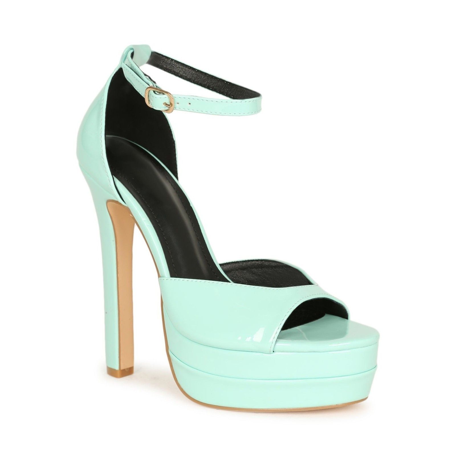 Other Rachelle Teal Mint Patent Platform Stiletto High Heels Ankle Size US 6.5 / IT 36.5 - 7 Thumbnail