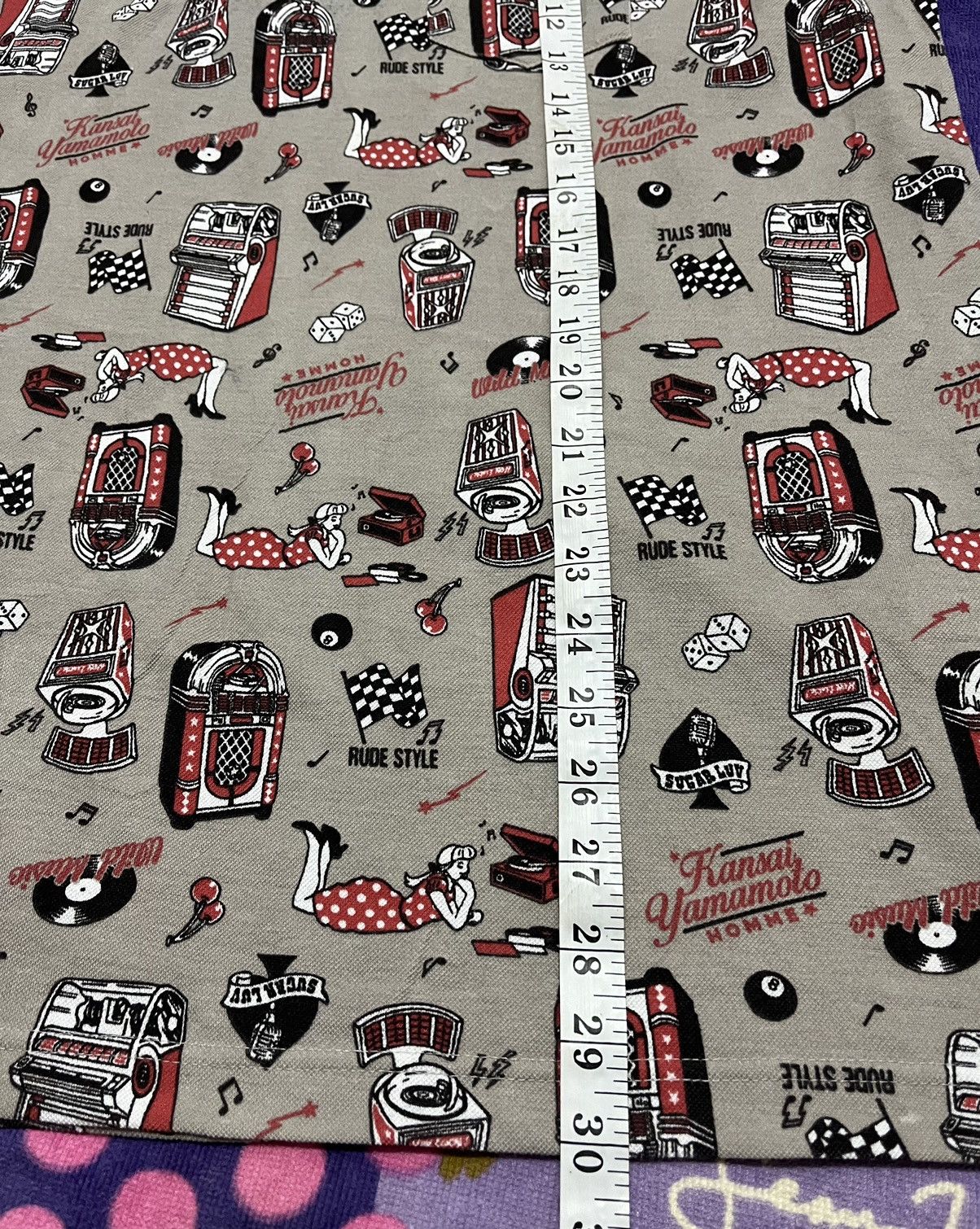 Kansai Yamamoto KANSAI YAMAMOTO HOMME Rare Design Fullprint Polo Shirt Size US XL / EU 56 / 4 - 14 Thumbnail