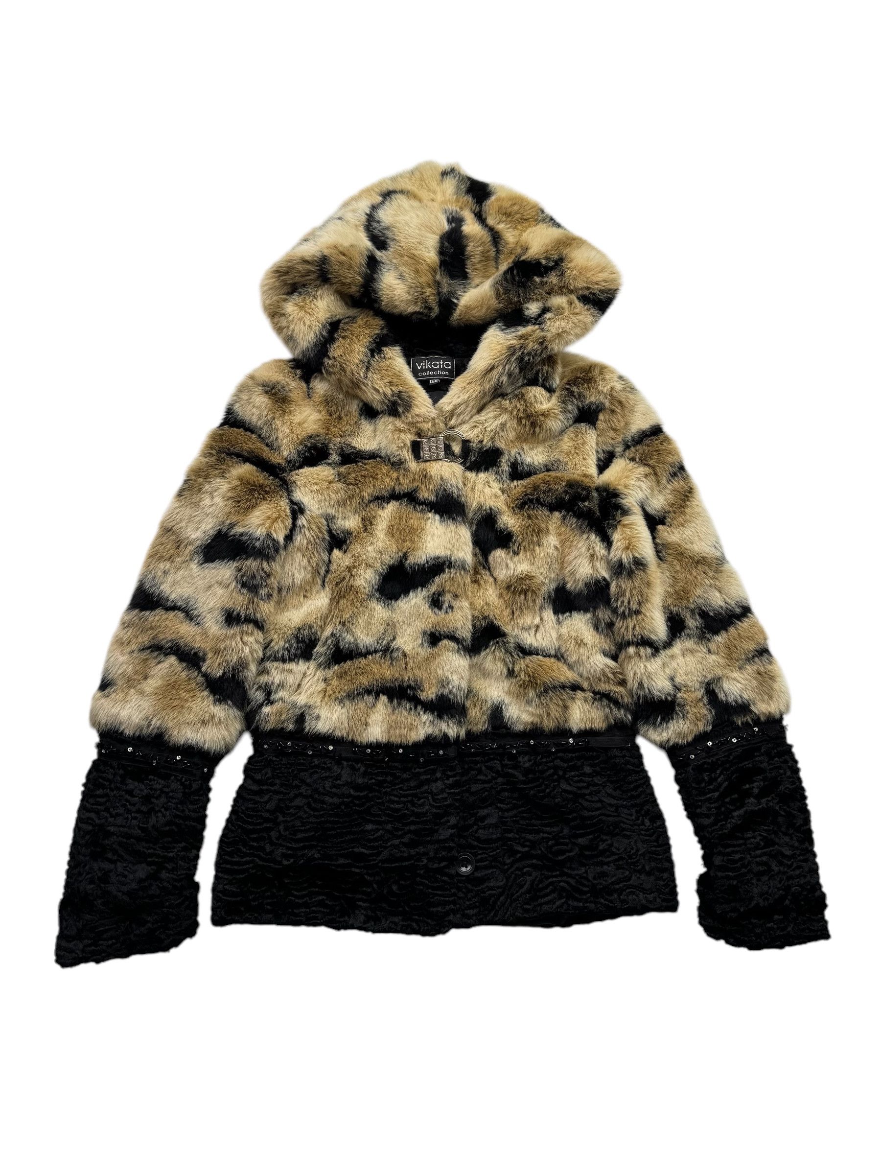 Vintage Cropped Faux Fur Cropped Jacket M117D15(E106)(V26)