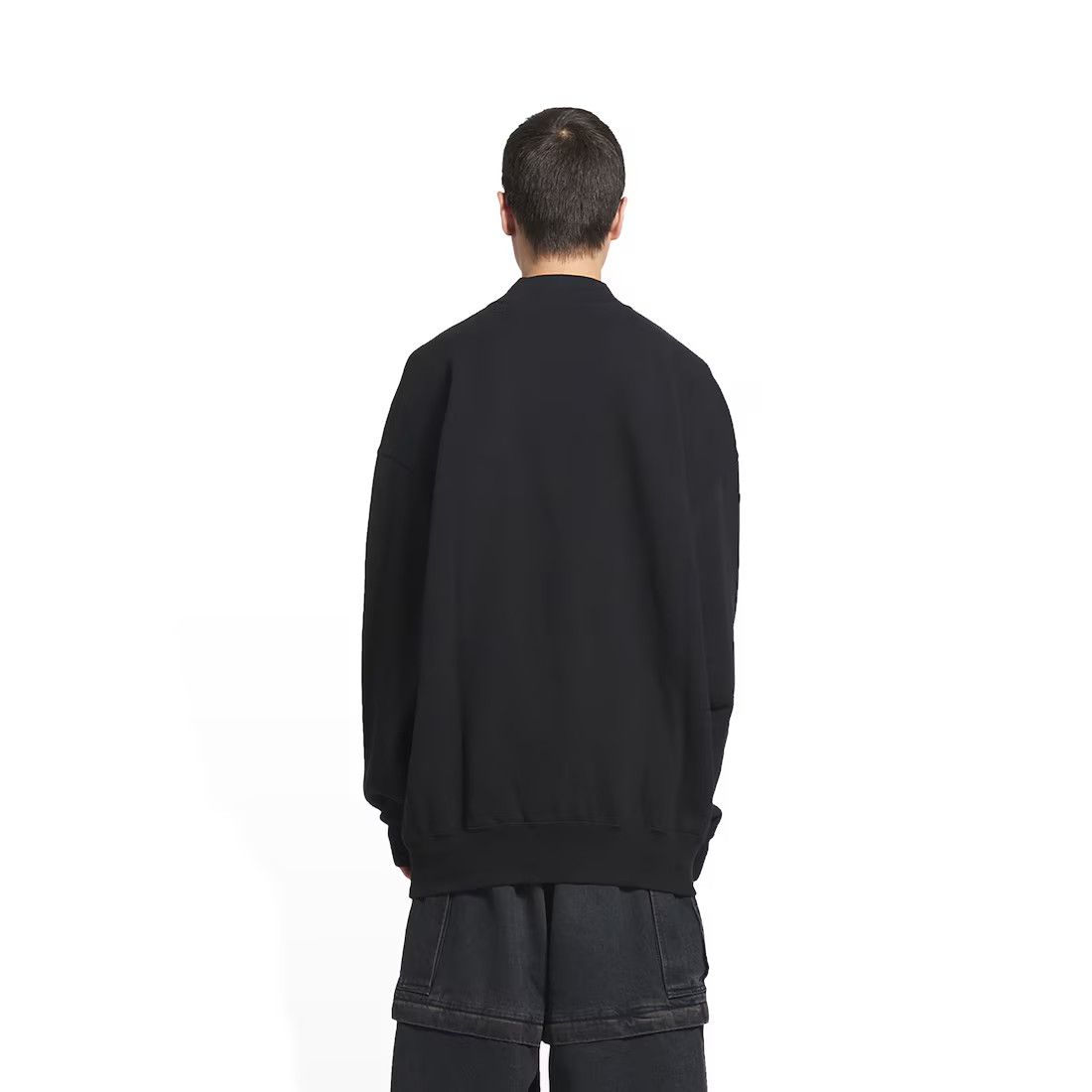 Balenciaga o1srvl11e1124 BB Corp Sweatshirt in Black Size US L / EU 52-54 / 3 - 5 Thumbnail