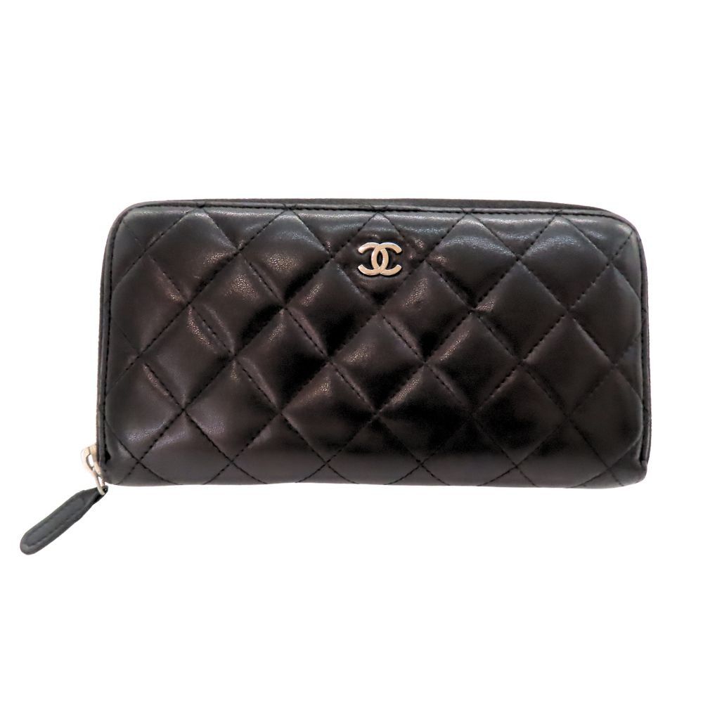 Chanel Chanel Classic Long Zip Wallet Lambskin Wallet Leather Long