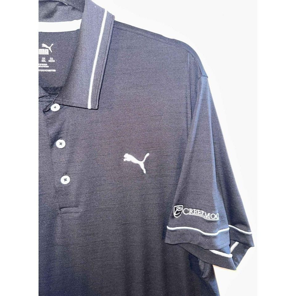 Puma Puma Mens Black Polo Shirt With White Accents Logo Size XL Size US XL / EU 56 / 4 - 3 Thumbnail