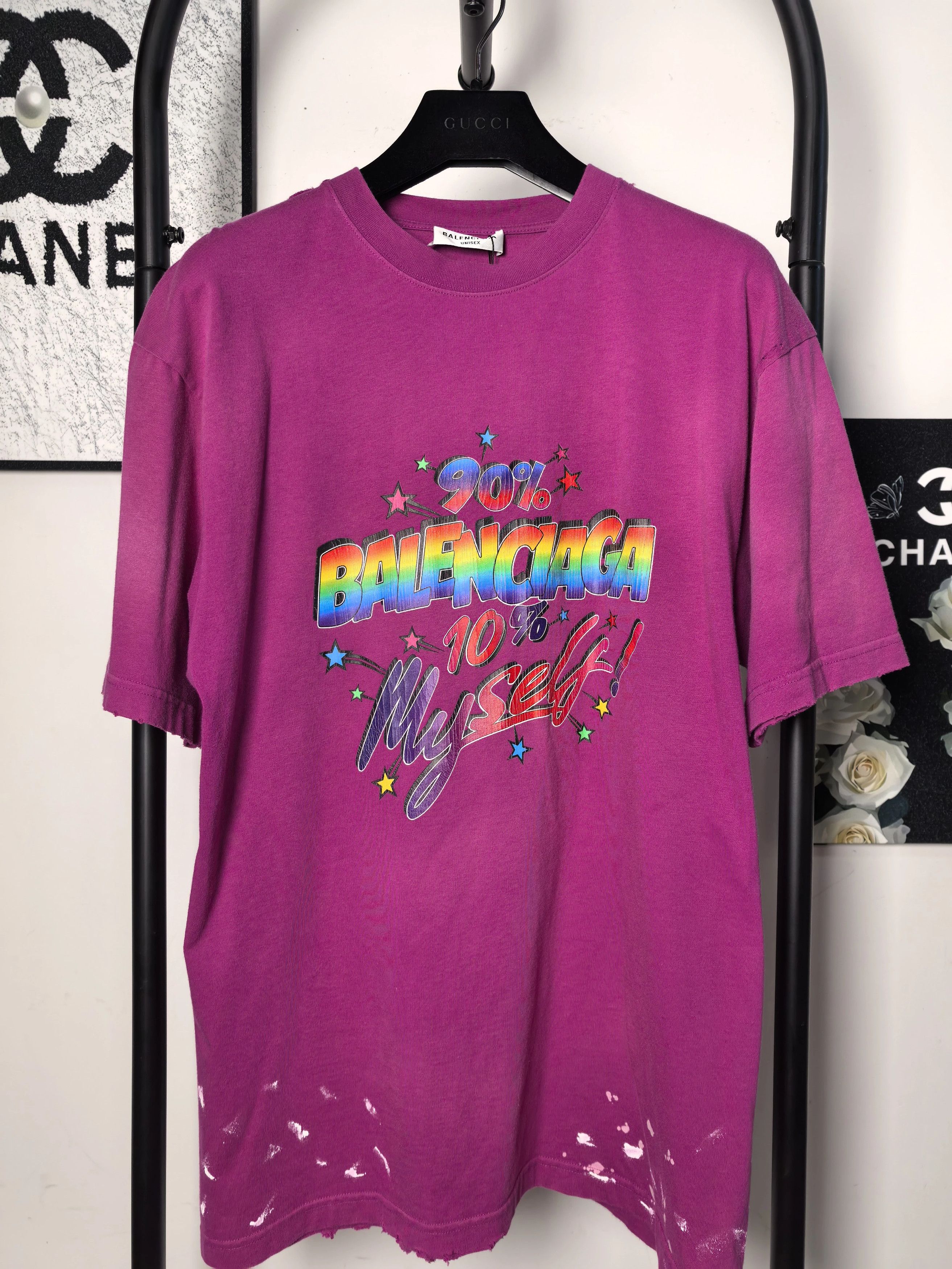 Balenciaga Balenciaga Washed Distressed Short Sleeve Size XXS / US 00 / IT 34 - 1 Thumbnail