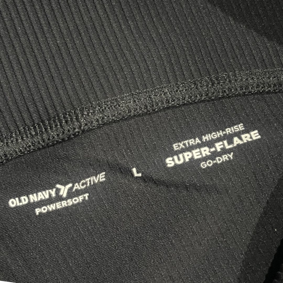 Old Navy Active Super Flare Pants Rib PowerSoft High Rise Activewear Size 30" / US 8 / IT 44 - 2 Thumbnail
