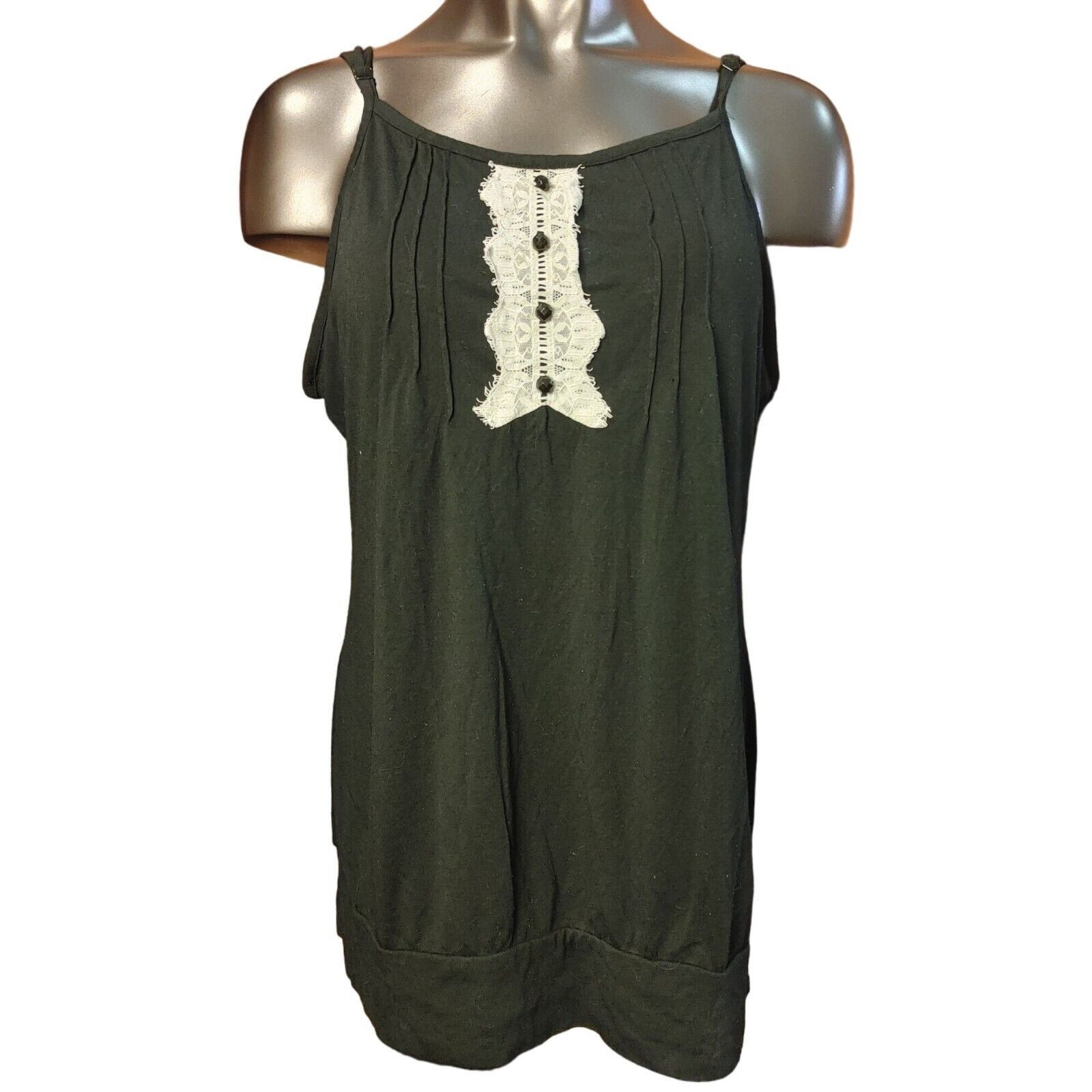 Other Xhilaration Women's Black Sleeveless Spaghetti Strap Tank To Size XXL / US 16-18 / IT 52-54 - 1 Thumbnail