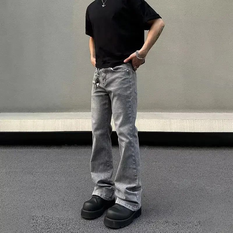 Japanese Brand Retro loose washed micro flared jeans Size US 32 / EU 48 - 1 Thumbnail