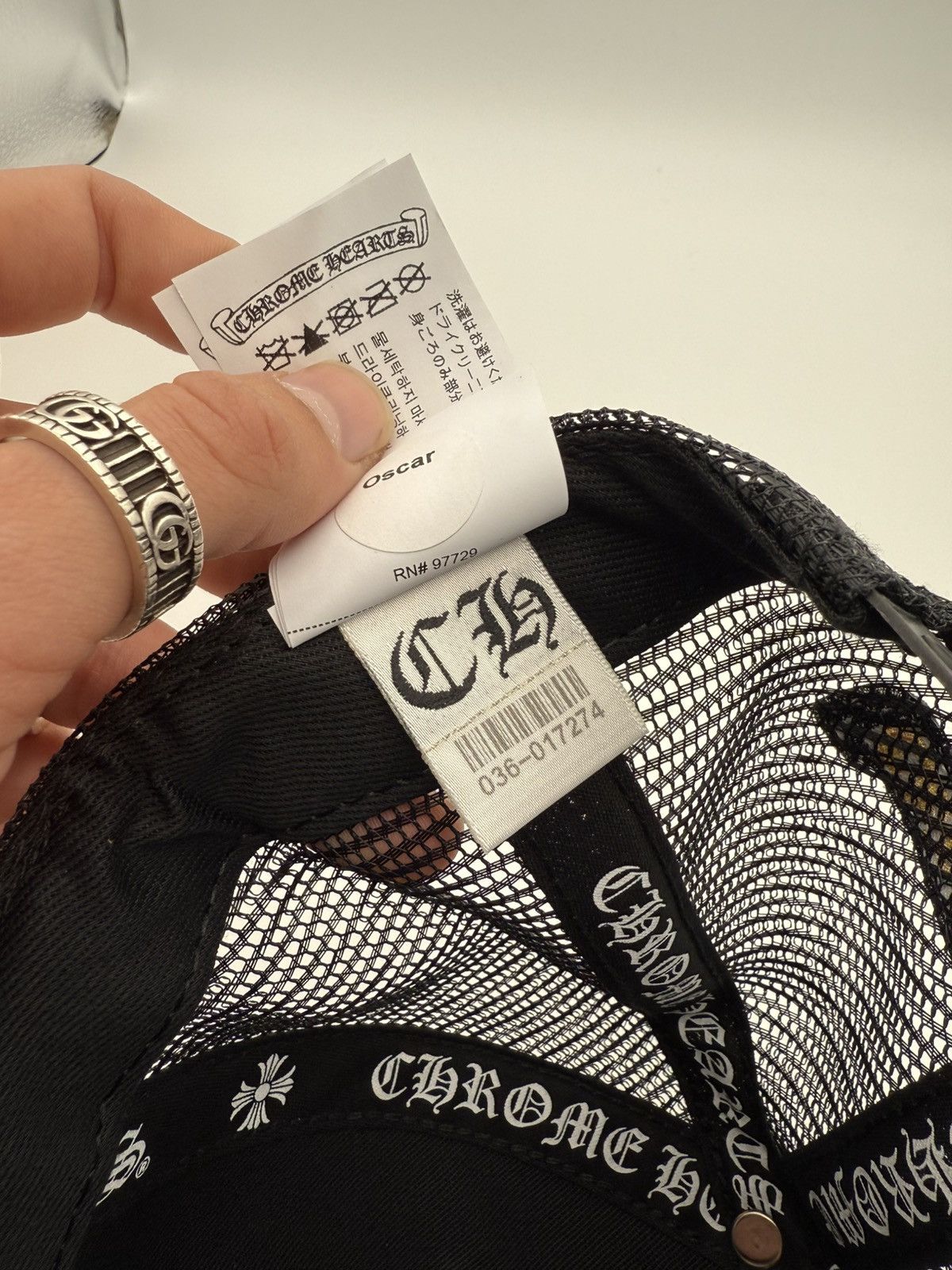 Chrome Hearts Chrome Hearts Seal Cross Plus Patch Black Trucker Hat Size ONE SIZE - 5 Thumbnail