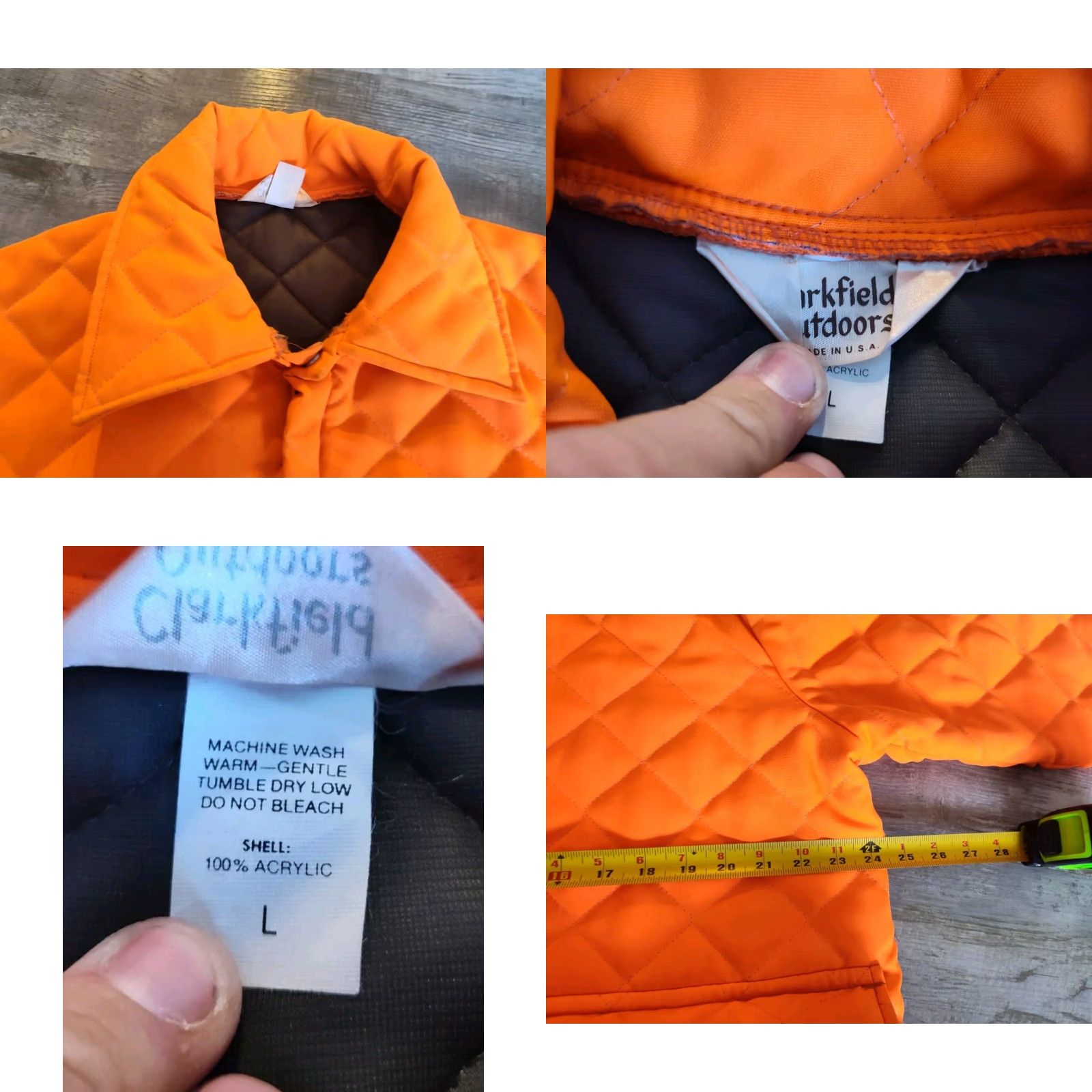Vintage VINTAGE Clarkfield Outdoors Bomber Jacket Men L Orange 80s 90s Grunge Hunting US Made Size US L / EU 52-54 / 3 - 8 Thumbnail