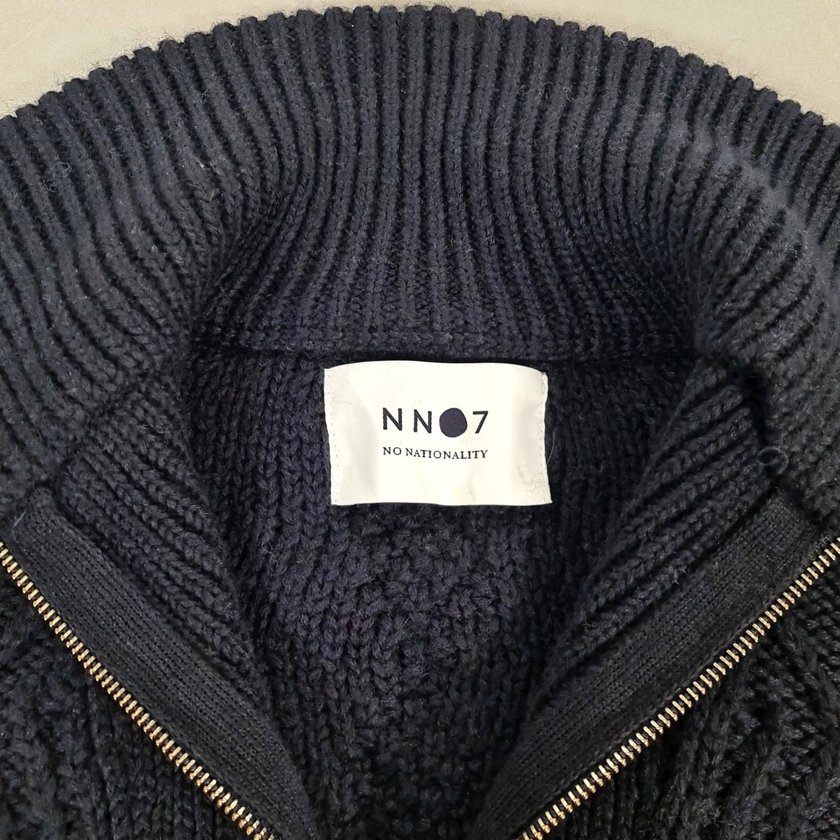NN07 NN07 No Nationality Mens Jumper Navy Blue Small Wool Pullover Zip Mock Neck Henley Knit Jumper Mens XS S? Size US S / EU 44-46 / 1 - 3 Thumbnail