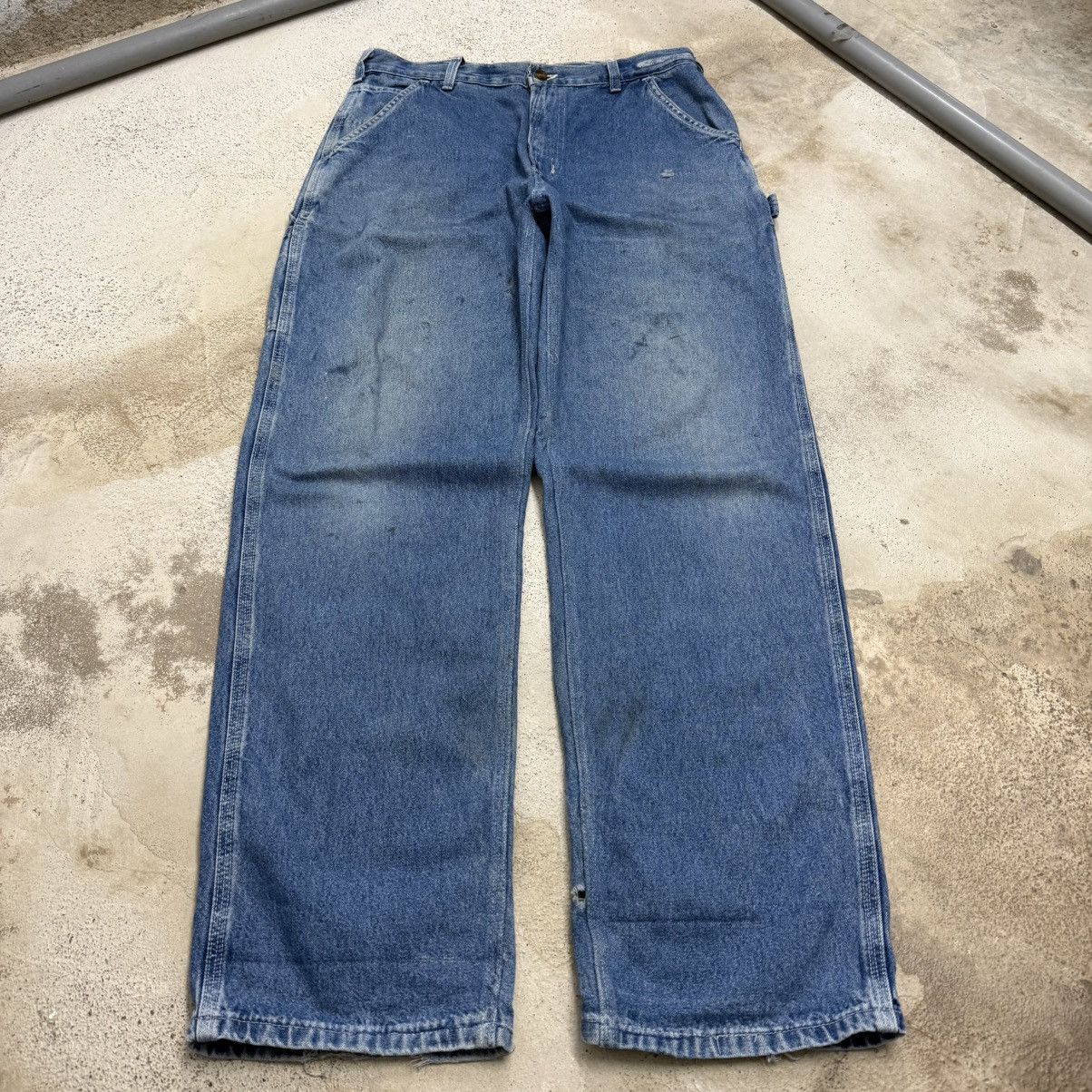 Carhartt Carhatt Distressed Used Carpenter Pants Size US 32 / EU 48 - 1 Thumbnail