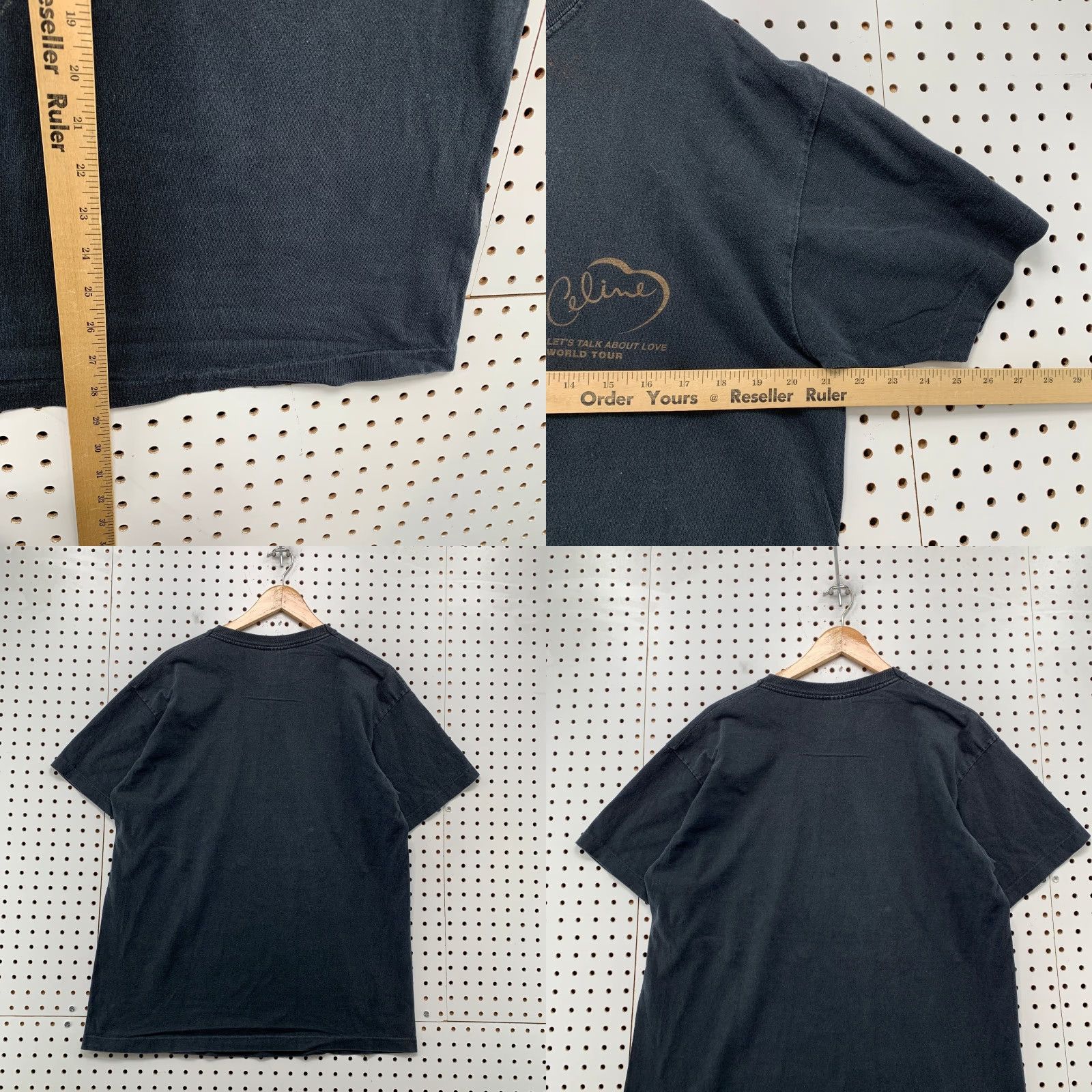 Celine VINTAGE Celine Dion Shirt Mens L Black 90s World Tour Single Stitch Lets Talk About Love Band Music Shirt Size US L / EU 52-54 / 3 - 8 Thumbnail