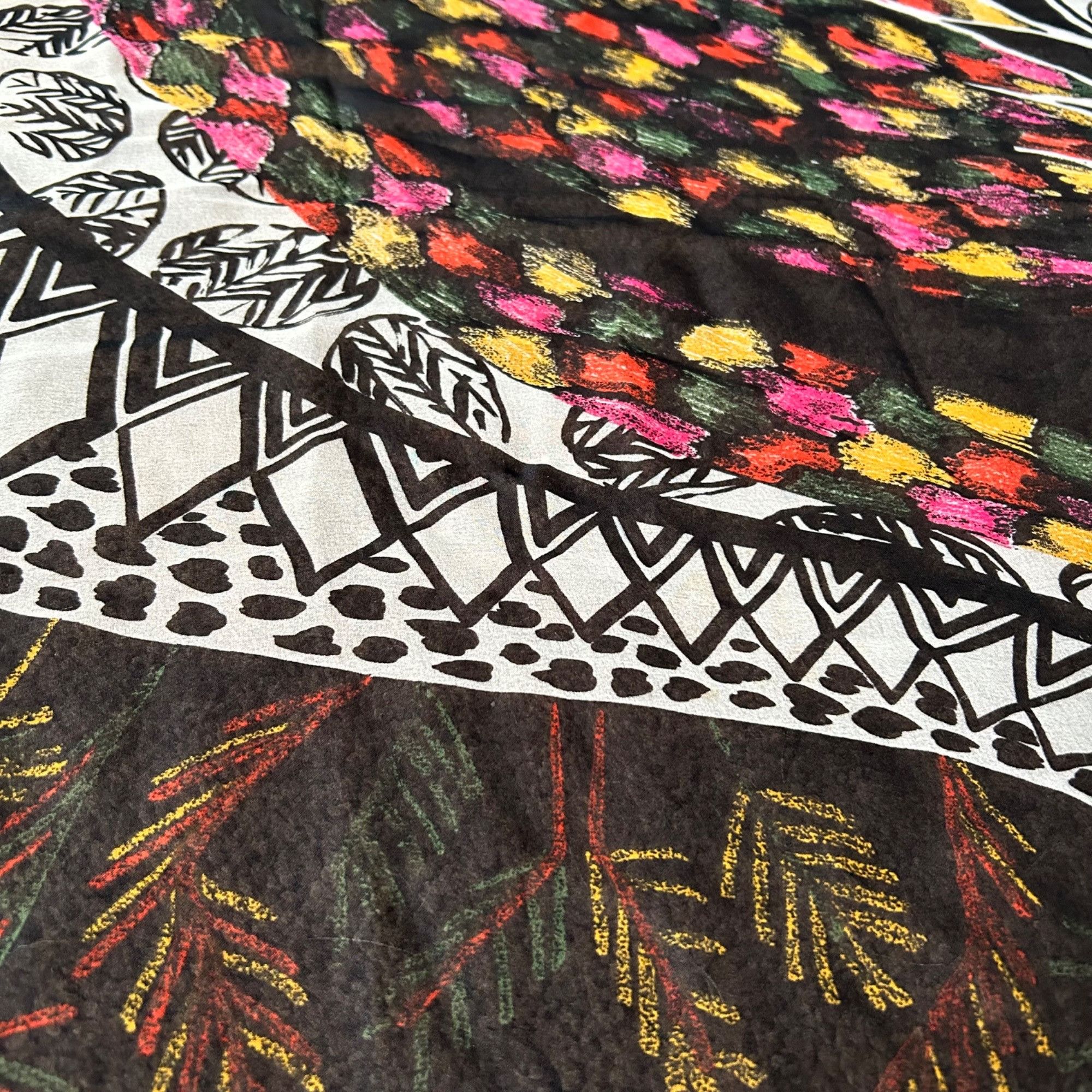 Vintage Vintage Abstract Print Scarf Italy 100% Polyester Size ONE SIZE - 2 Thumbnail