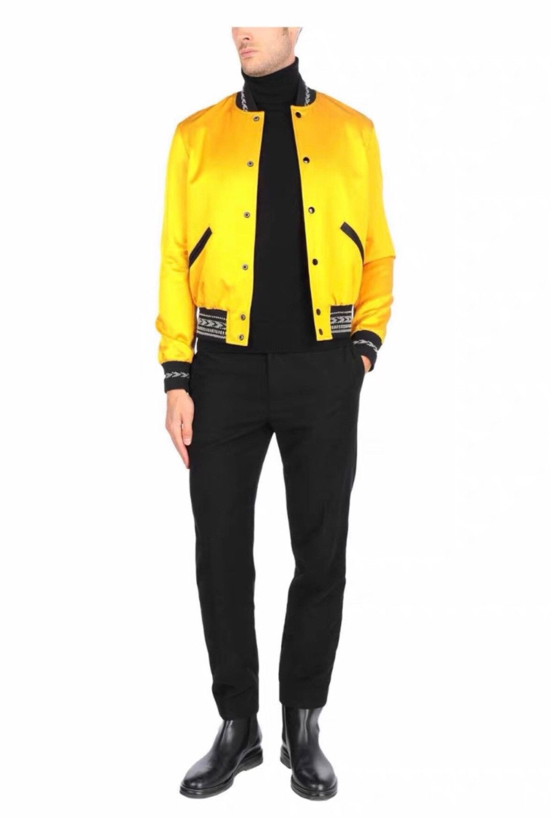 Saint Laurent Paris Saint Laurent SLP 18SS Gold Varsity Jacket Size US M / EU 48-50 / 2 - 3 Thumbnail