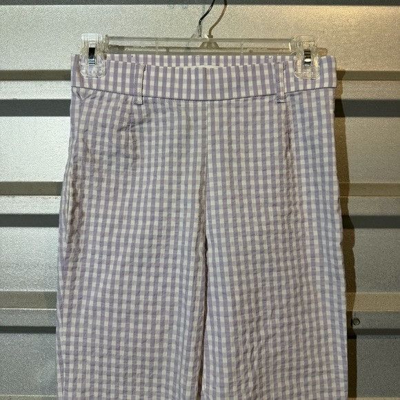 Zara Zara Purple Checkered Pants Sz Extra Small XS Size 22" - 2 Thumbnail