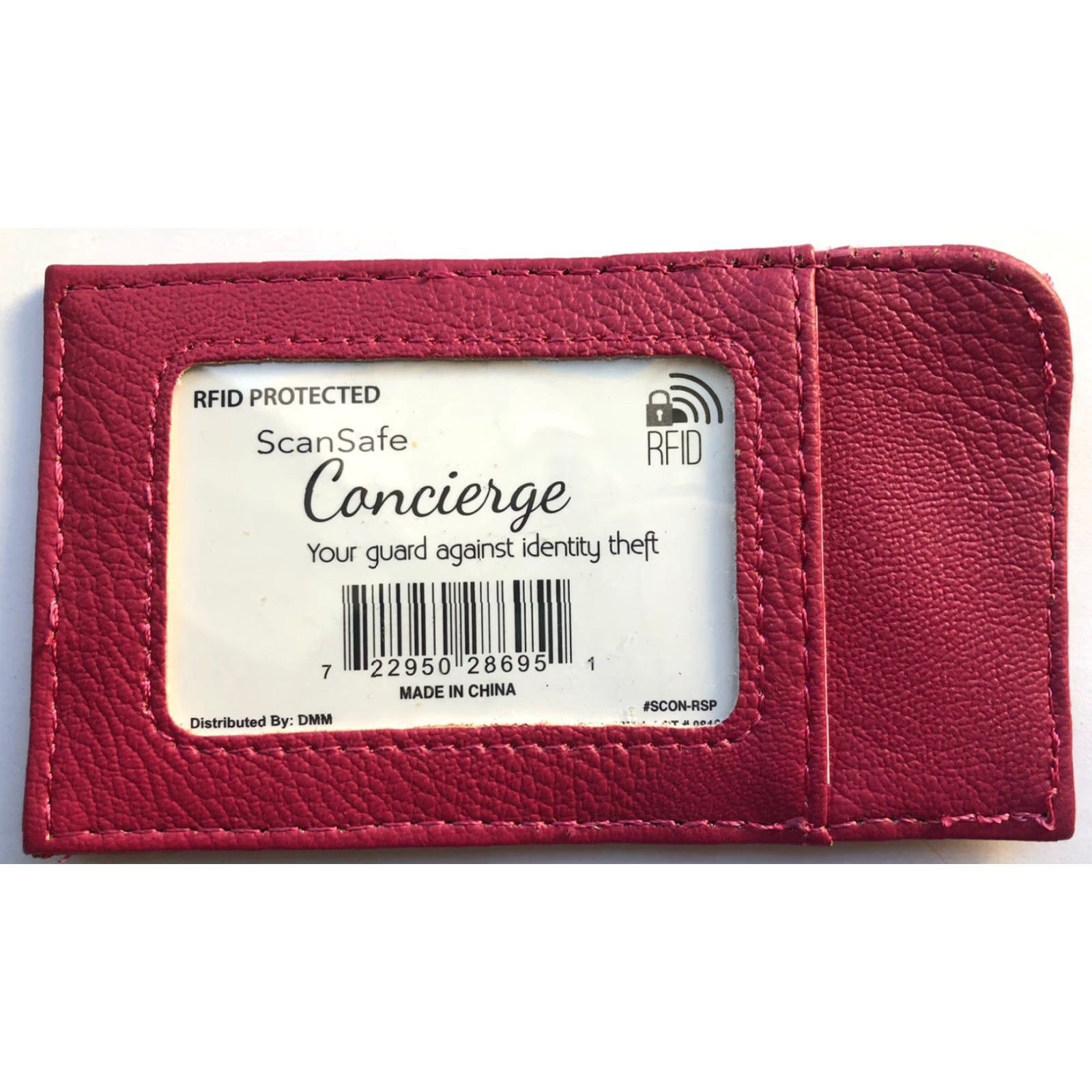 Vintage Concierge Card Case RFID Blocking - Card Wallet - Holds 5 cards - Red - New - Women - One Size Size ONE SIZE - 2 Thumbnail
