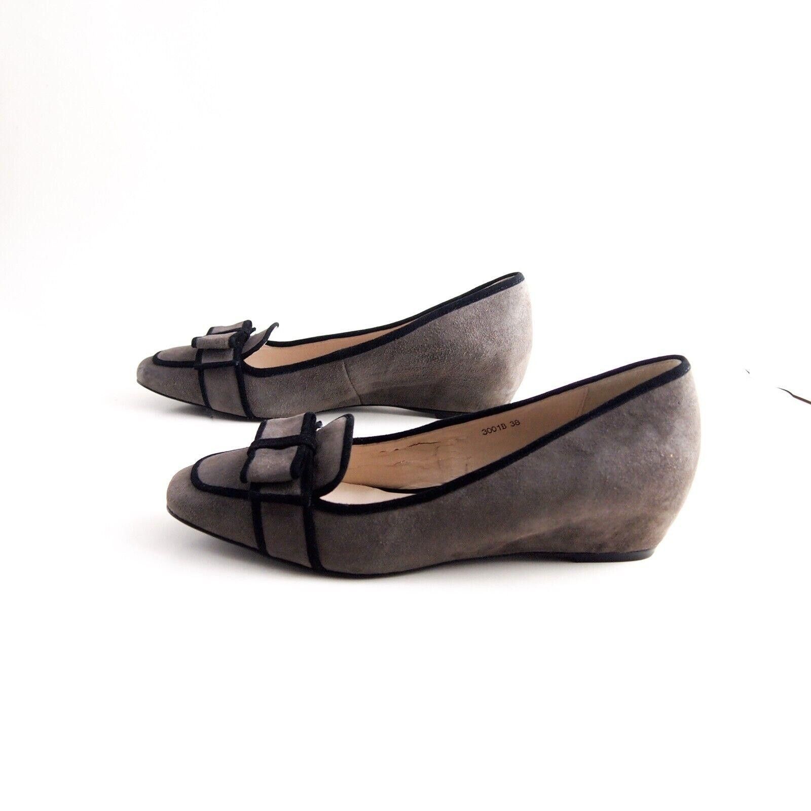 Designer Luciano Barachini Pumps Hidden Low Wedge Gray US 8 EU 38 Size US 8 / IT 38 - 2 Thumbnail