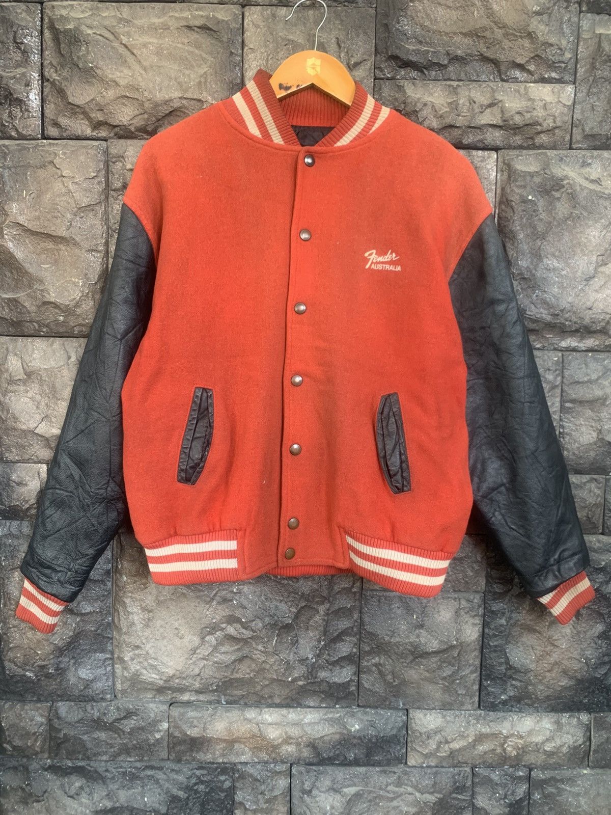 Fender Vintage Fender Varsity Wool Leather Jacket Size US M / EU 48-50 / 2 - 4 Thumbnail