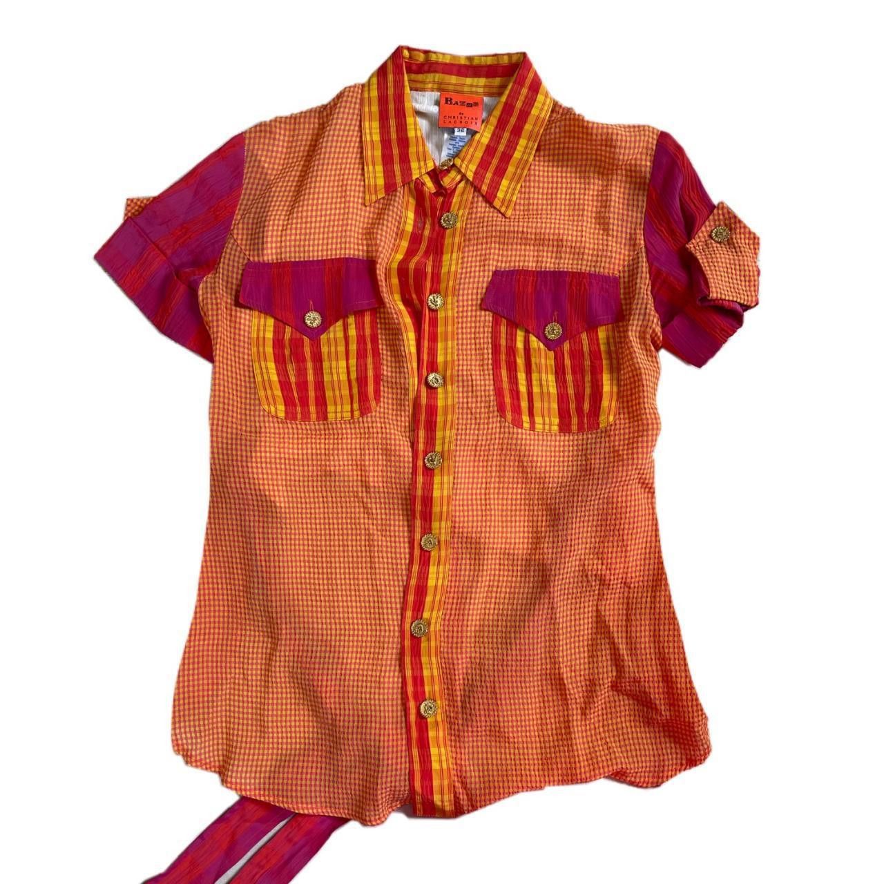 Christian Lacroix Christian Lacroix Multi Plaid Gingham Button Down Set Size XS / US 0-2 / IT 36-38 - 1 Thumbnail