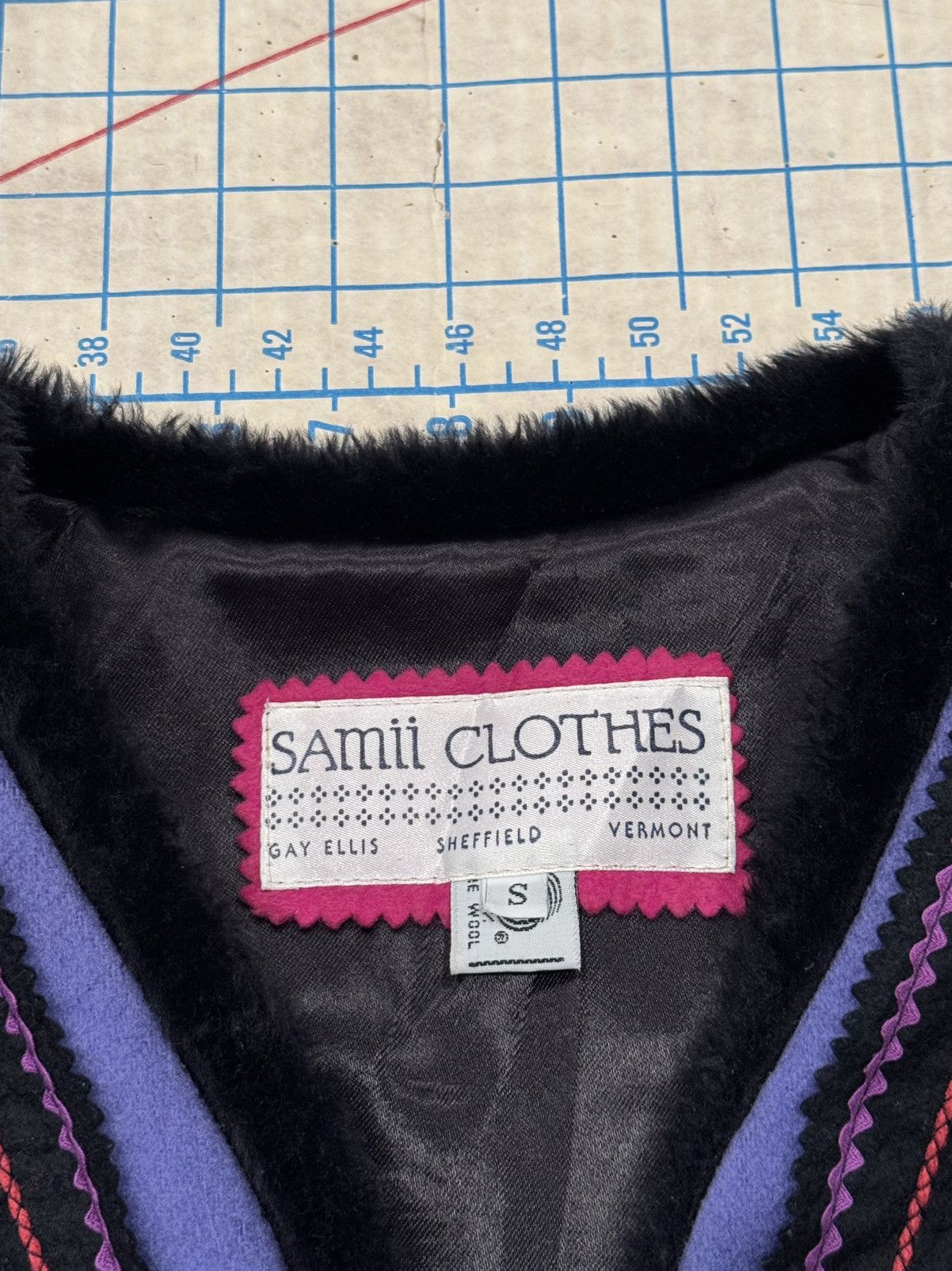 Vintage Samii Clothing Gay Ellis Sheffield Vermont Purple WoolJacket Size S / US 4 / IT 40 - 6 Thumbnail