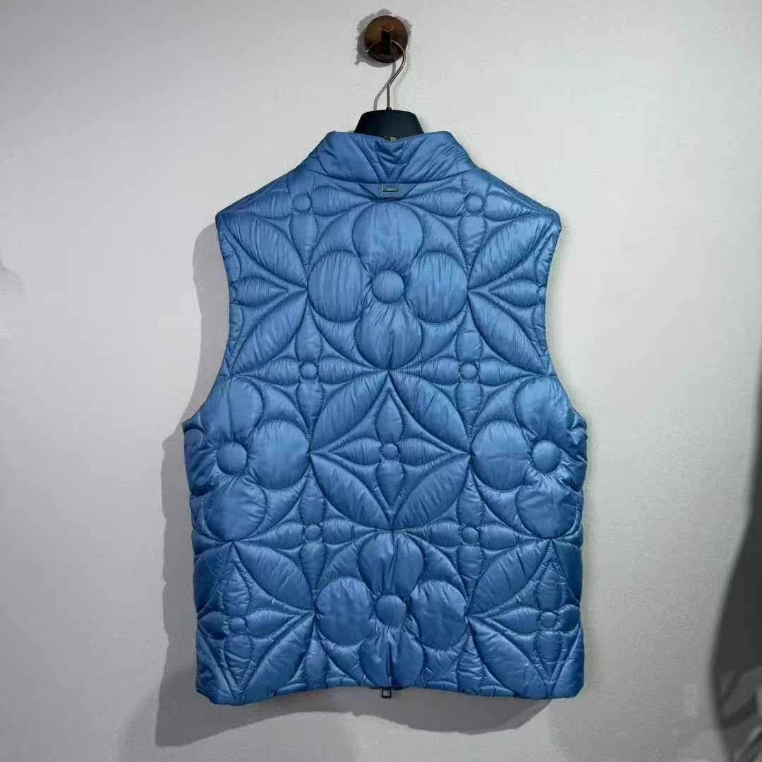 Louis Vuitton LOUIS VUITTON Blue Embossed Monogram Print Cotton Vest Size US L / EU 52-54 / 3 - 2 Thumbnail