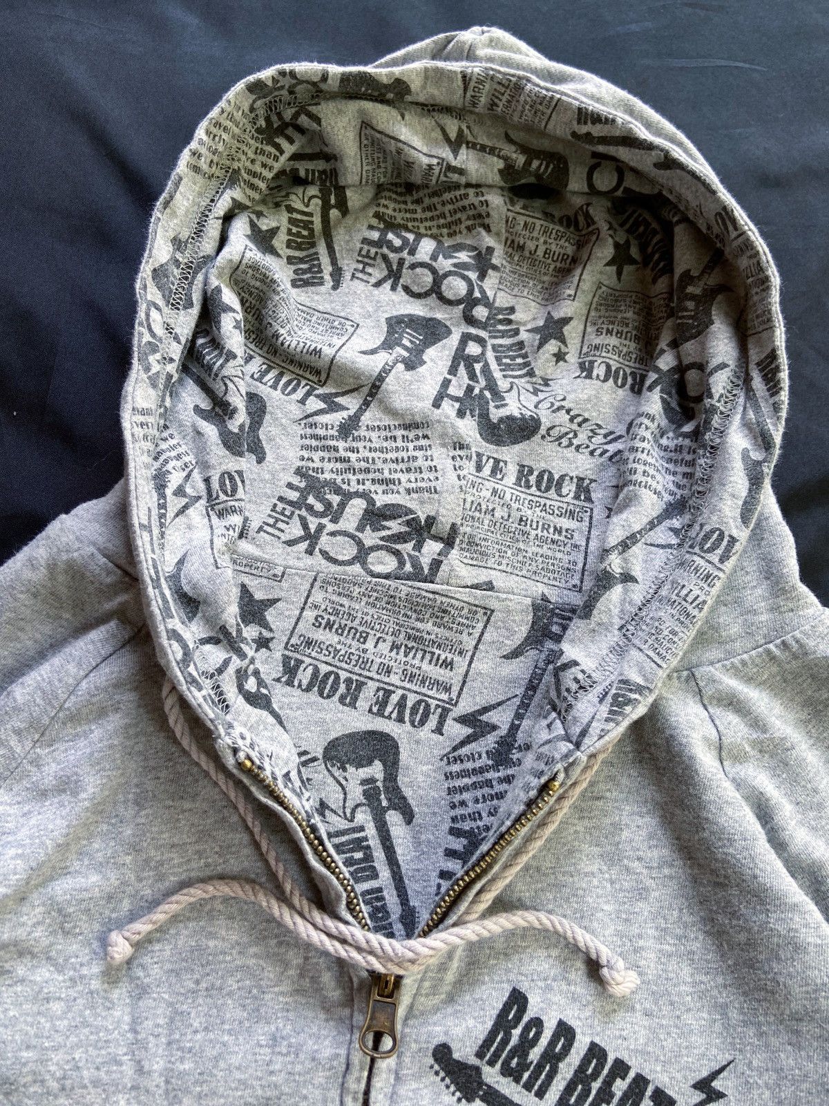 Isamu Katayama Backlash JAPANESE LOVE ROCK REVERSIBLE ZIP HOODIE Size US S / EU 44-46 / 1 - 11 Thumbnail
