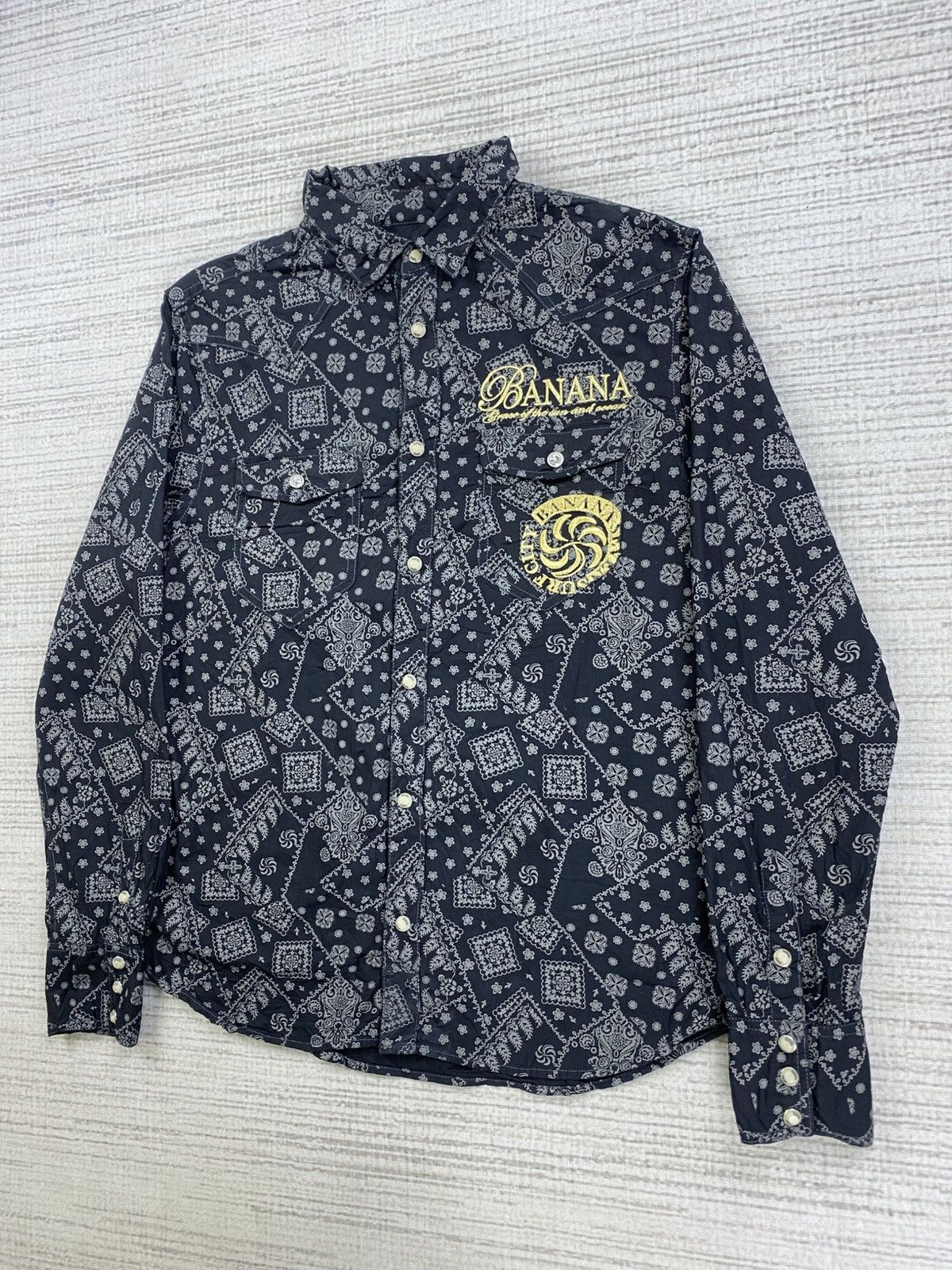 14th Addiction × Beauty Beast × Vintage Vtg Banana Seven Embroidery Logo FullPrinted Button Up Shirt Size US M / EU 48-50 / 2 - 4 Thumbnail