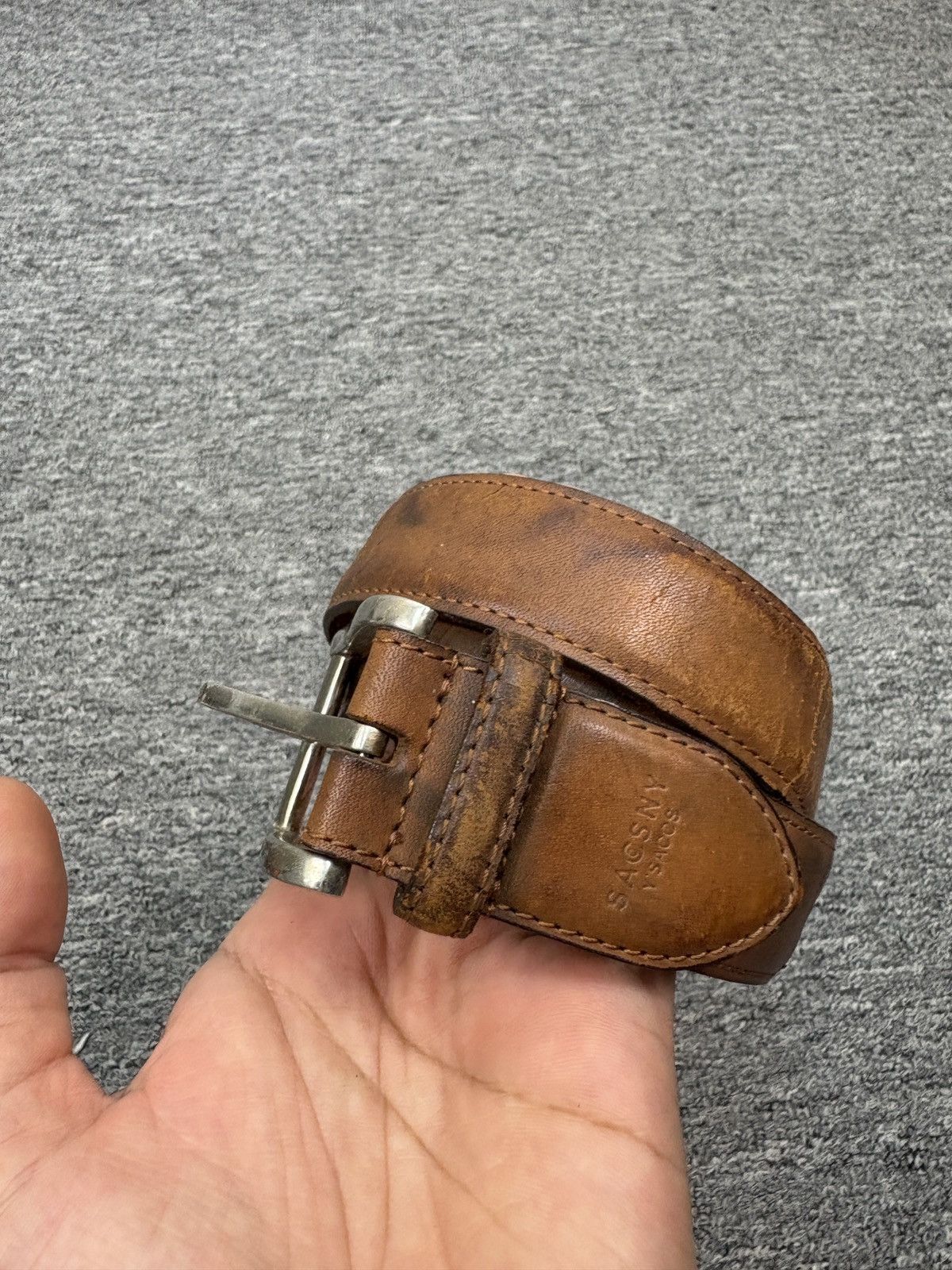 Yohji Yamamoto Vintage Sacsny Y’Saccs by Yohji Yamamoto Leather Belt Size ONE SIZE - 2 Thumbnail